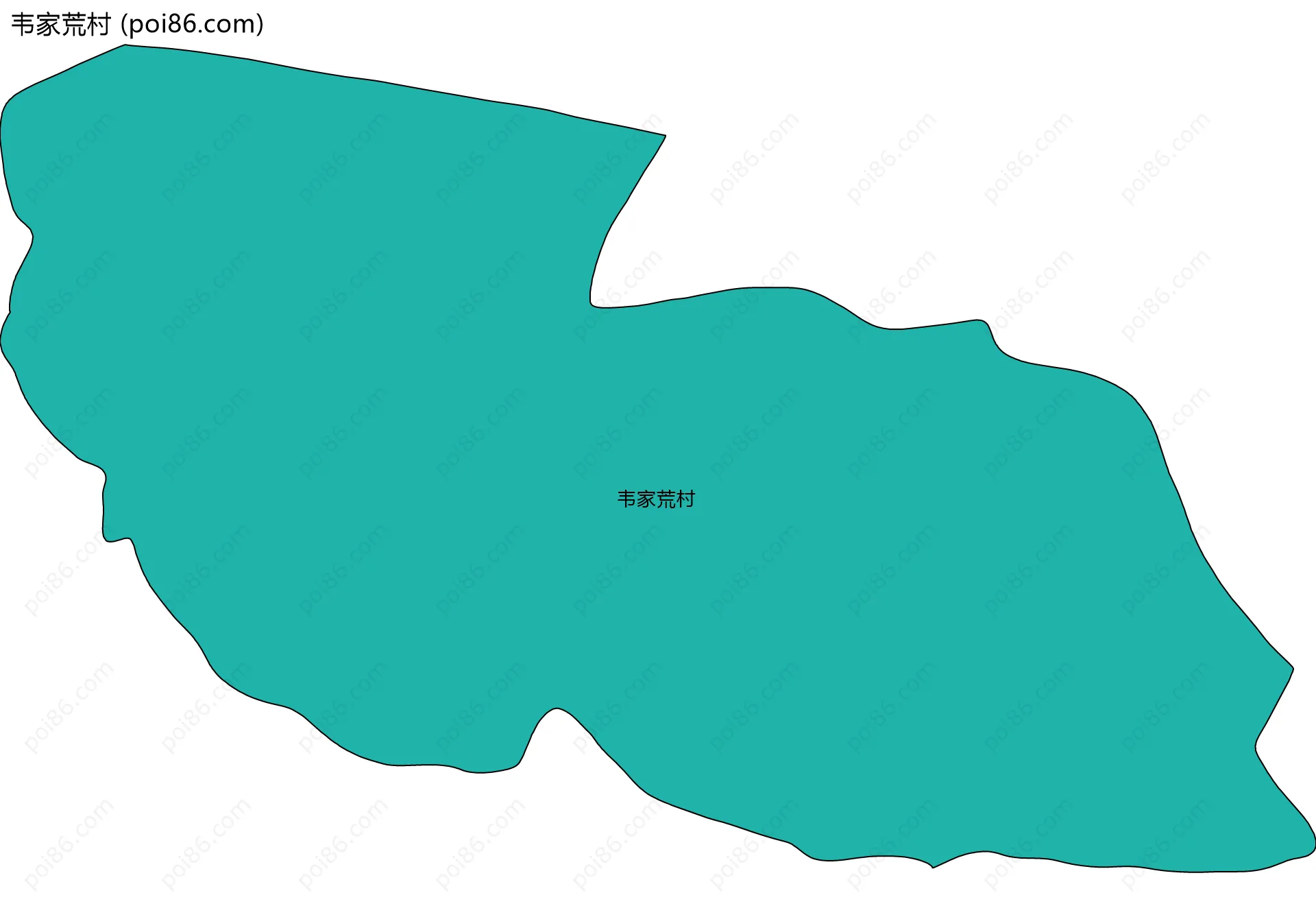 韦家荒村边界地图