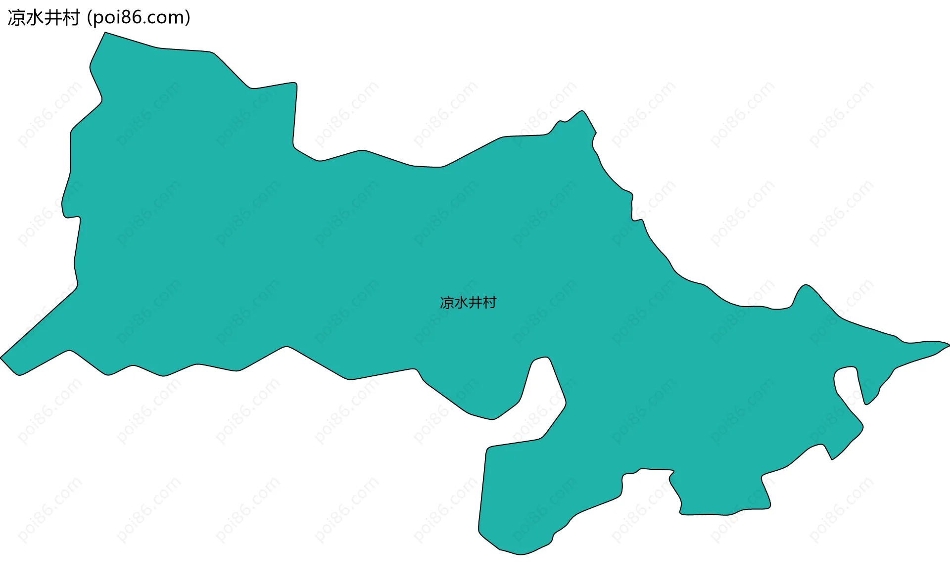 凉水井村边界地图