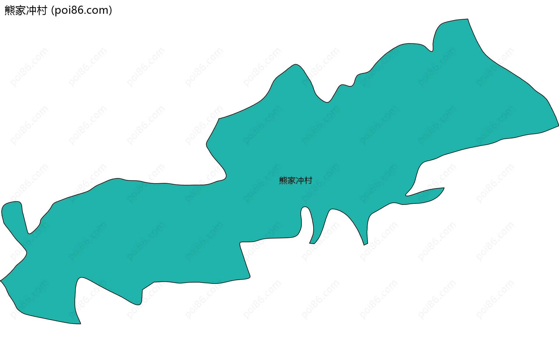 熊家冲村边界地图