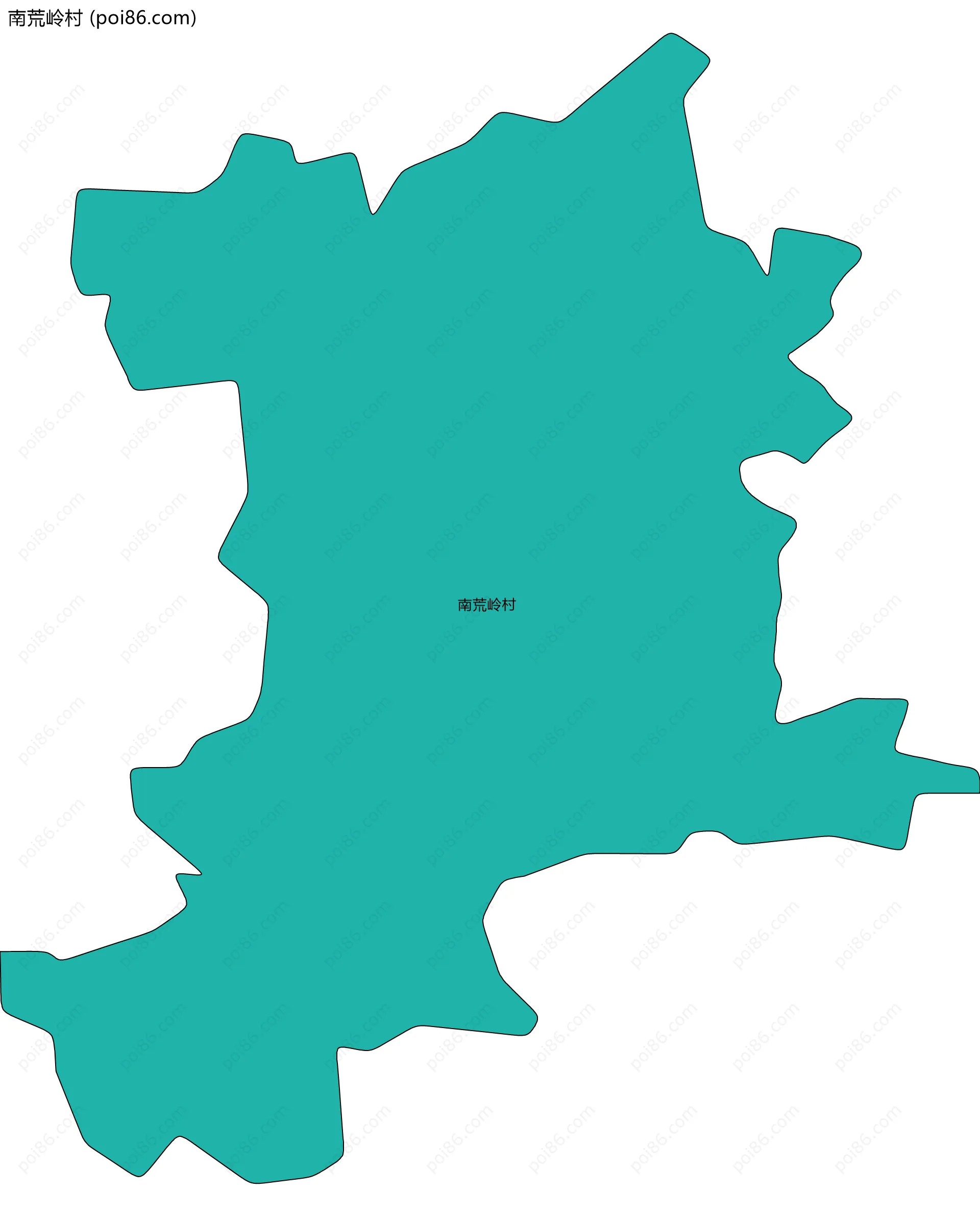 南荒岭村边界地图