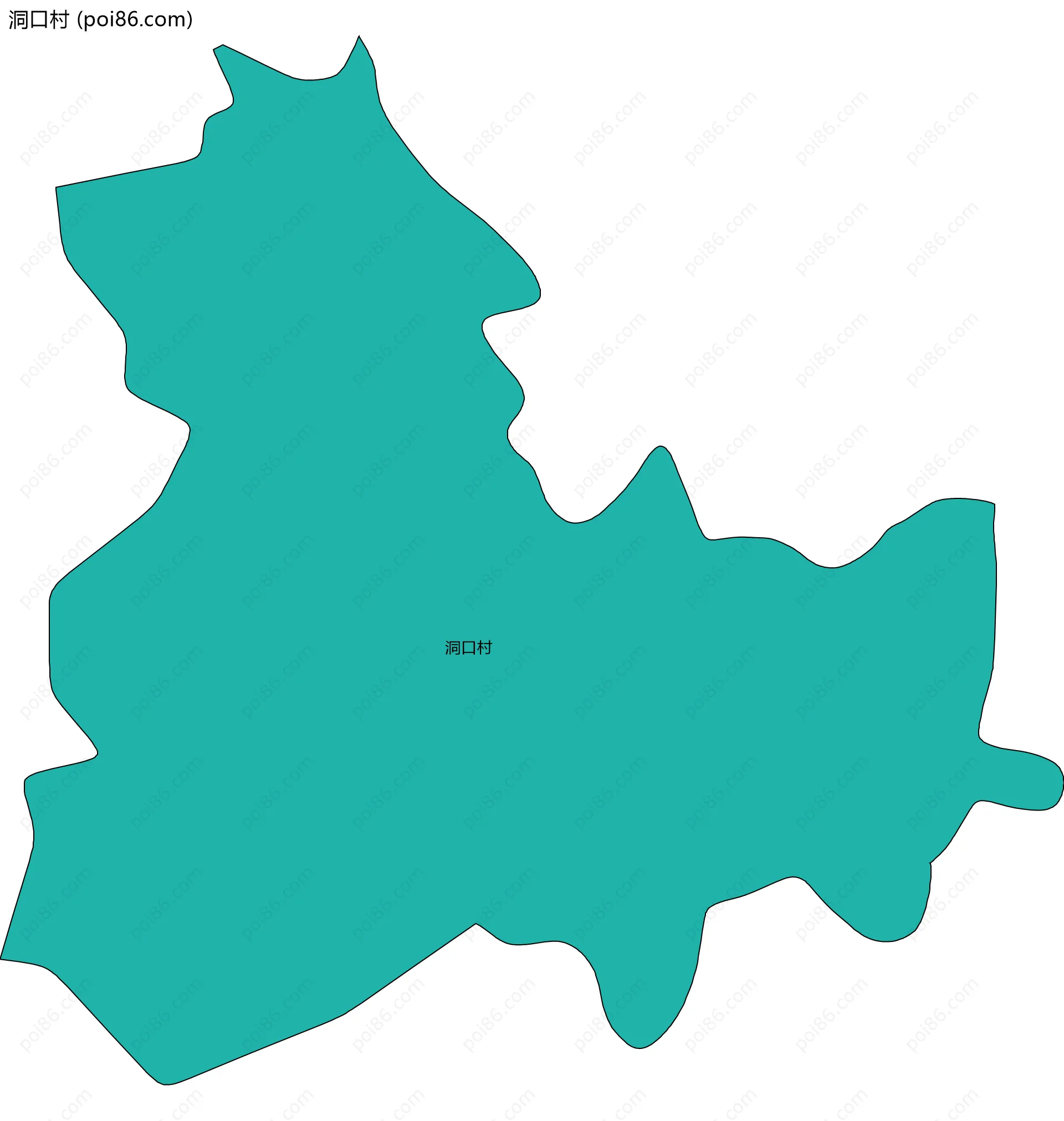洞口村边界地图