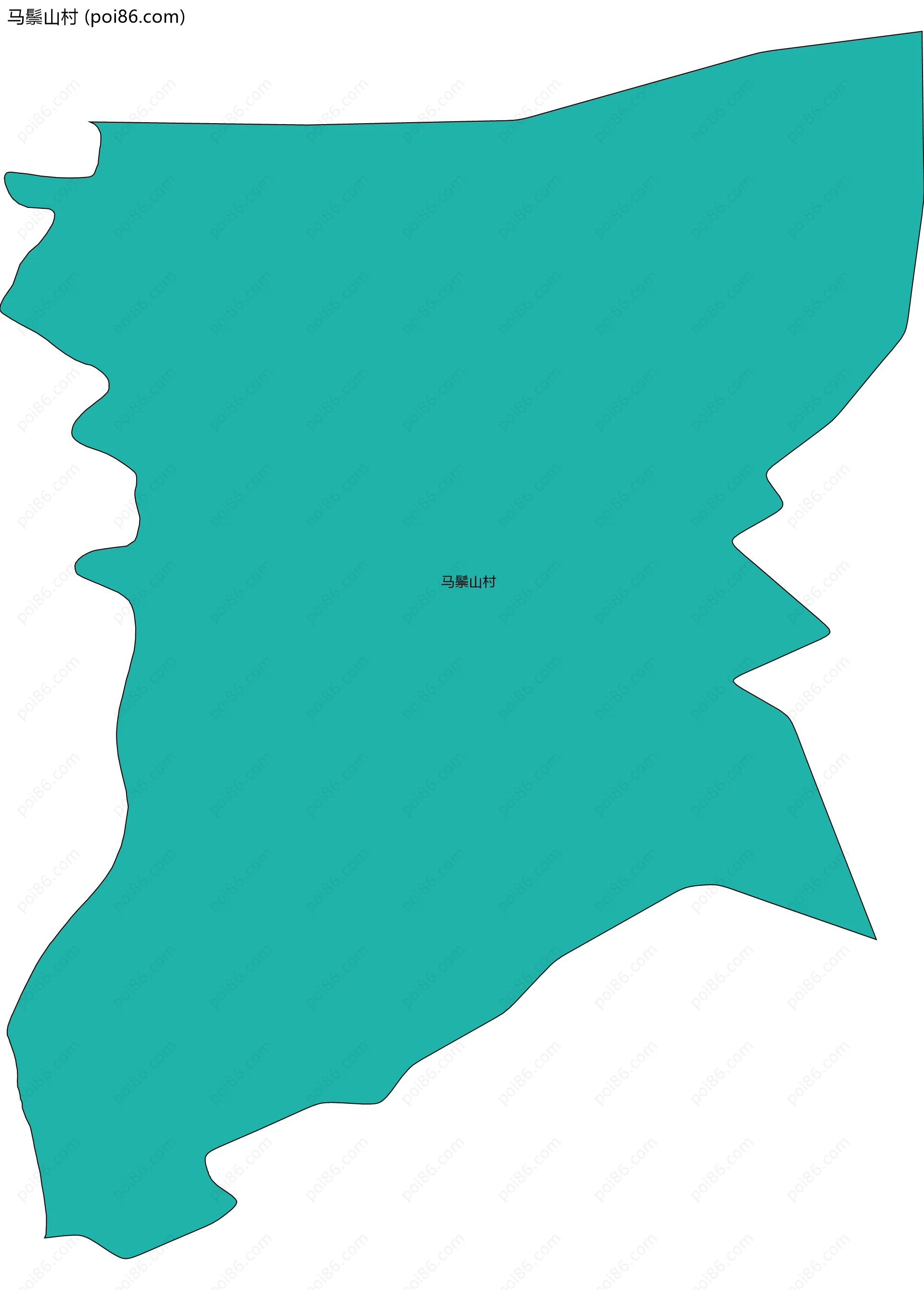 马鬃山村边界地图