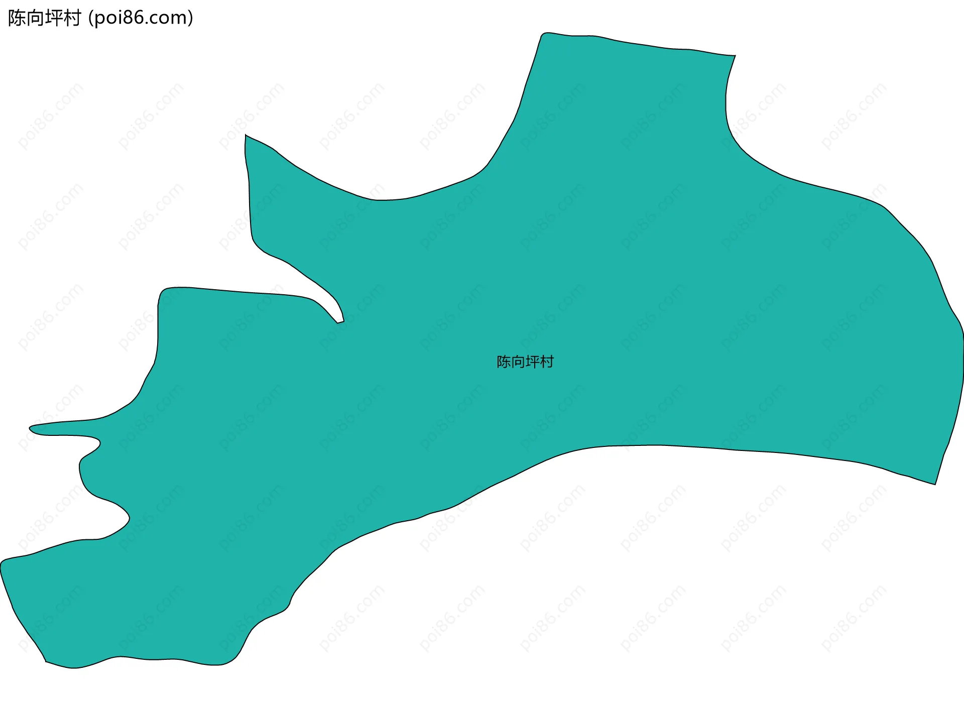 陈向坪村边界地图