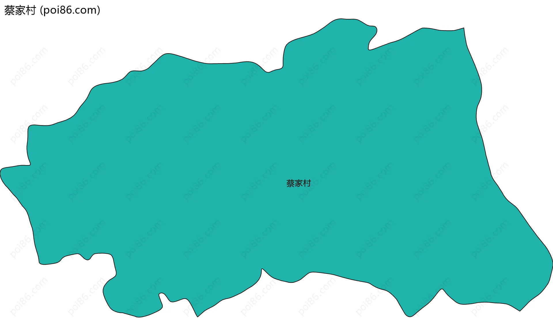 蔡家村边界地图