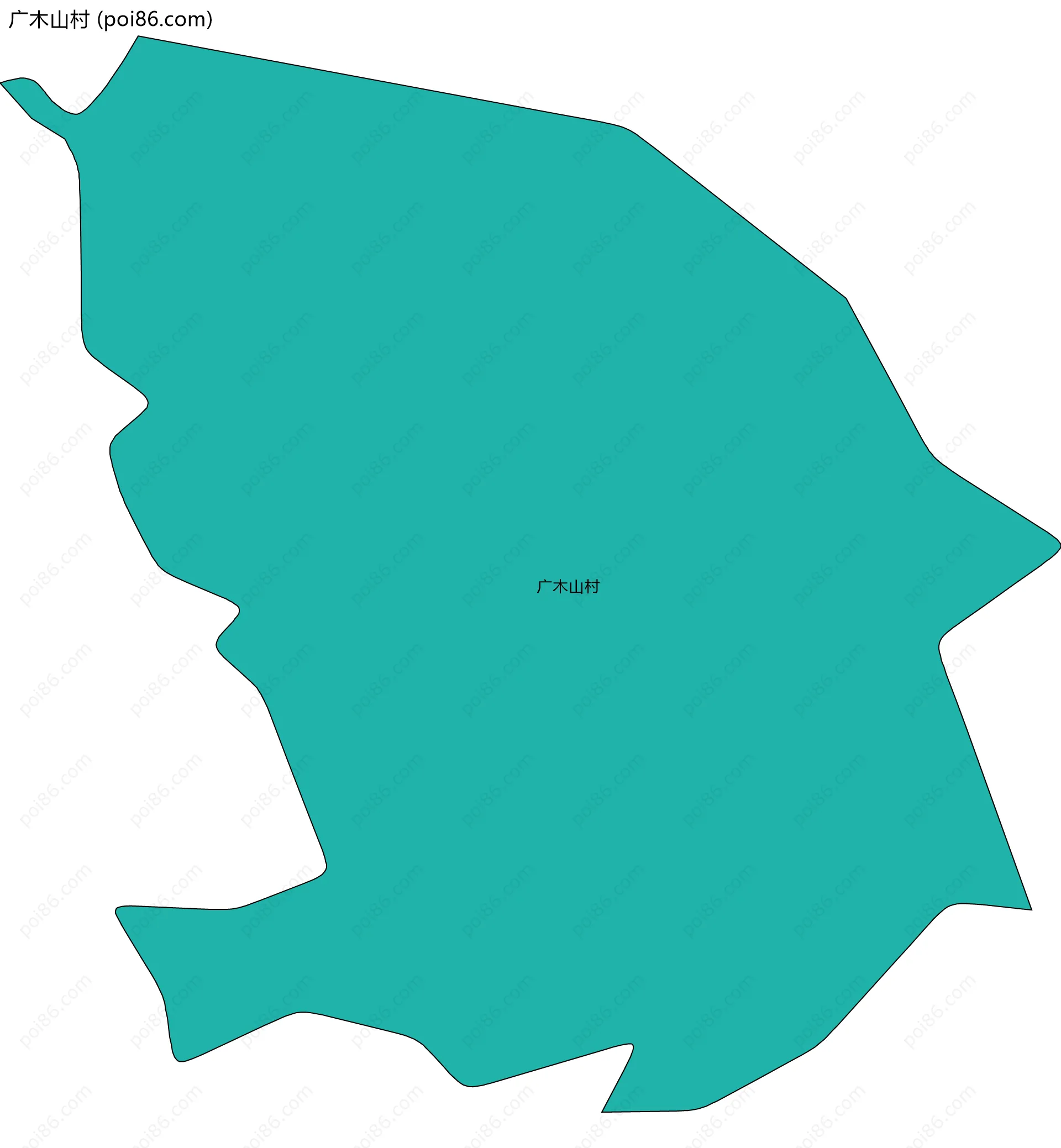 广木山村边界地图