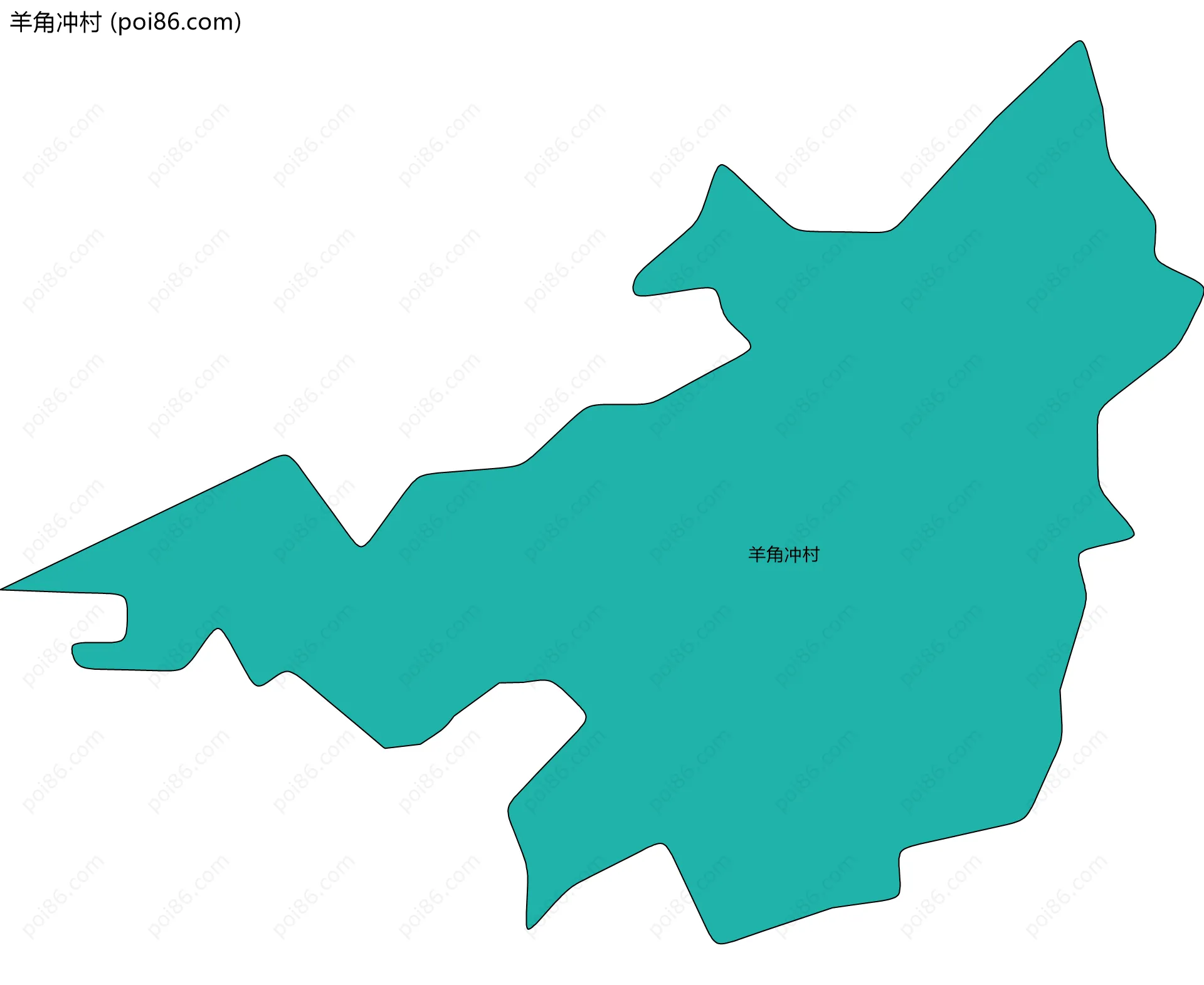 羊角冲村边界地图