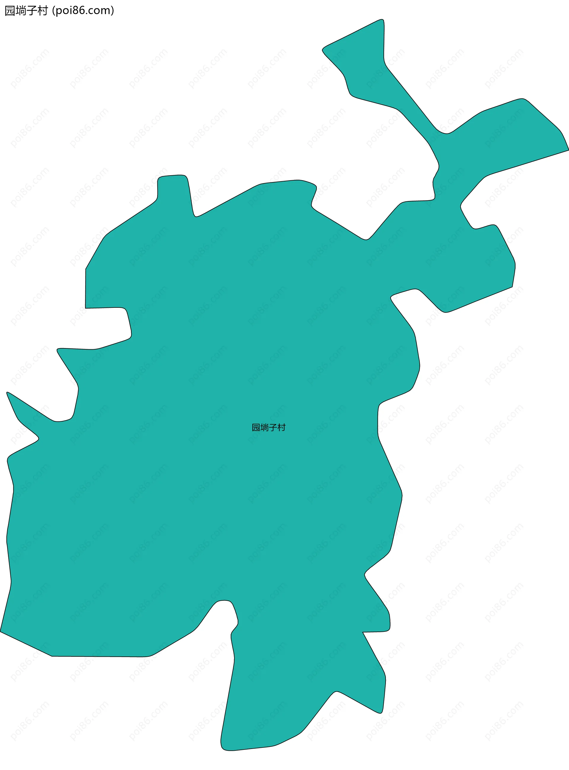 园埫子村边界地图