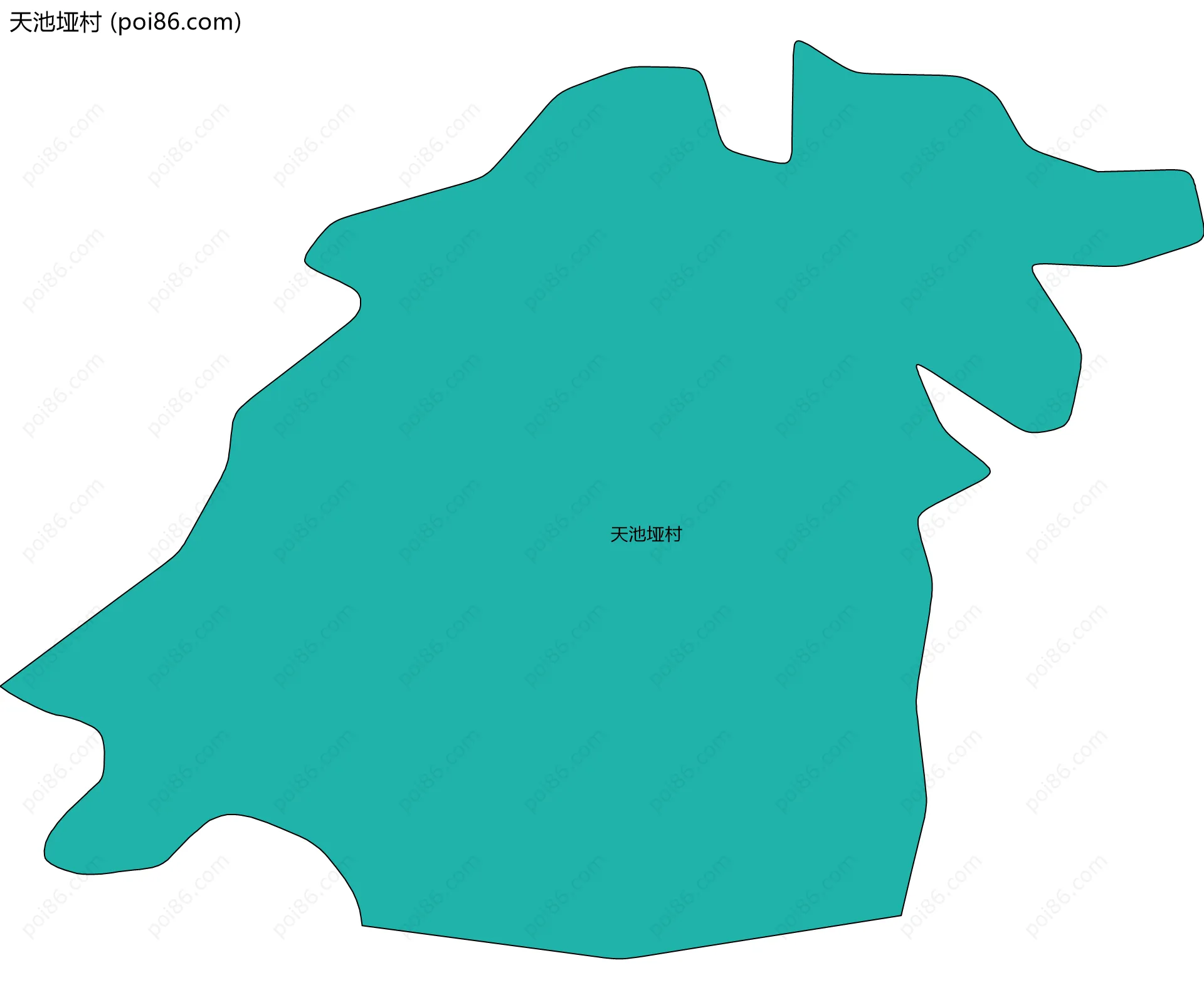 天池垭村边界地图