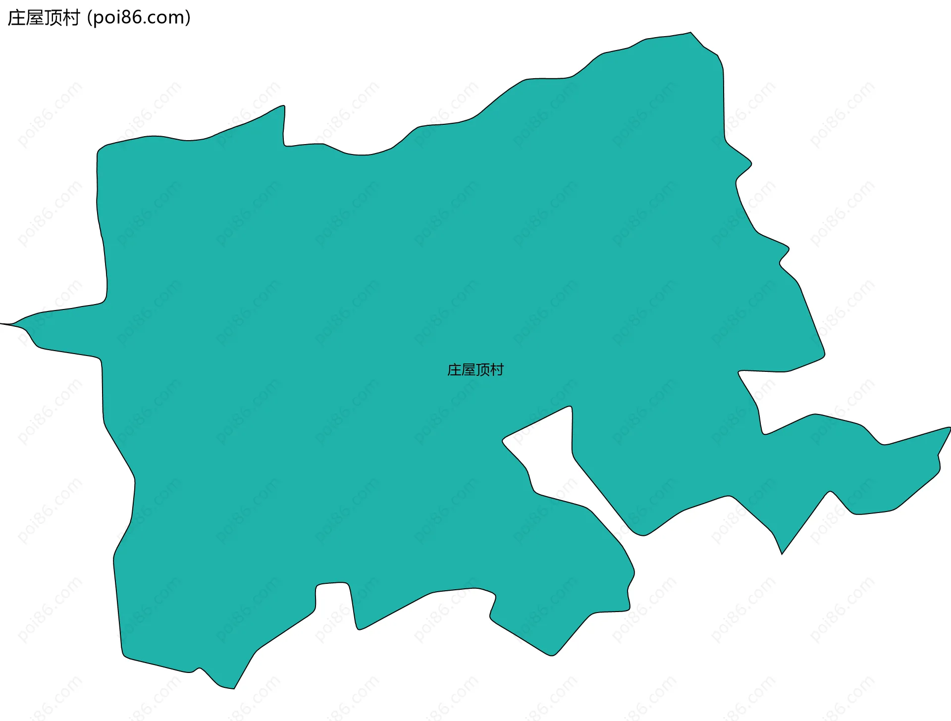 庄屋顶村边界地图