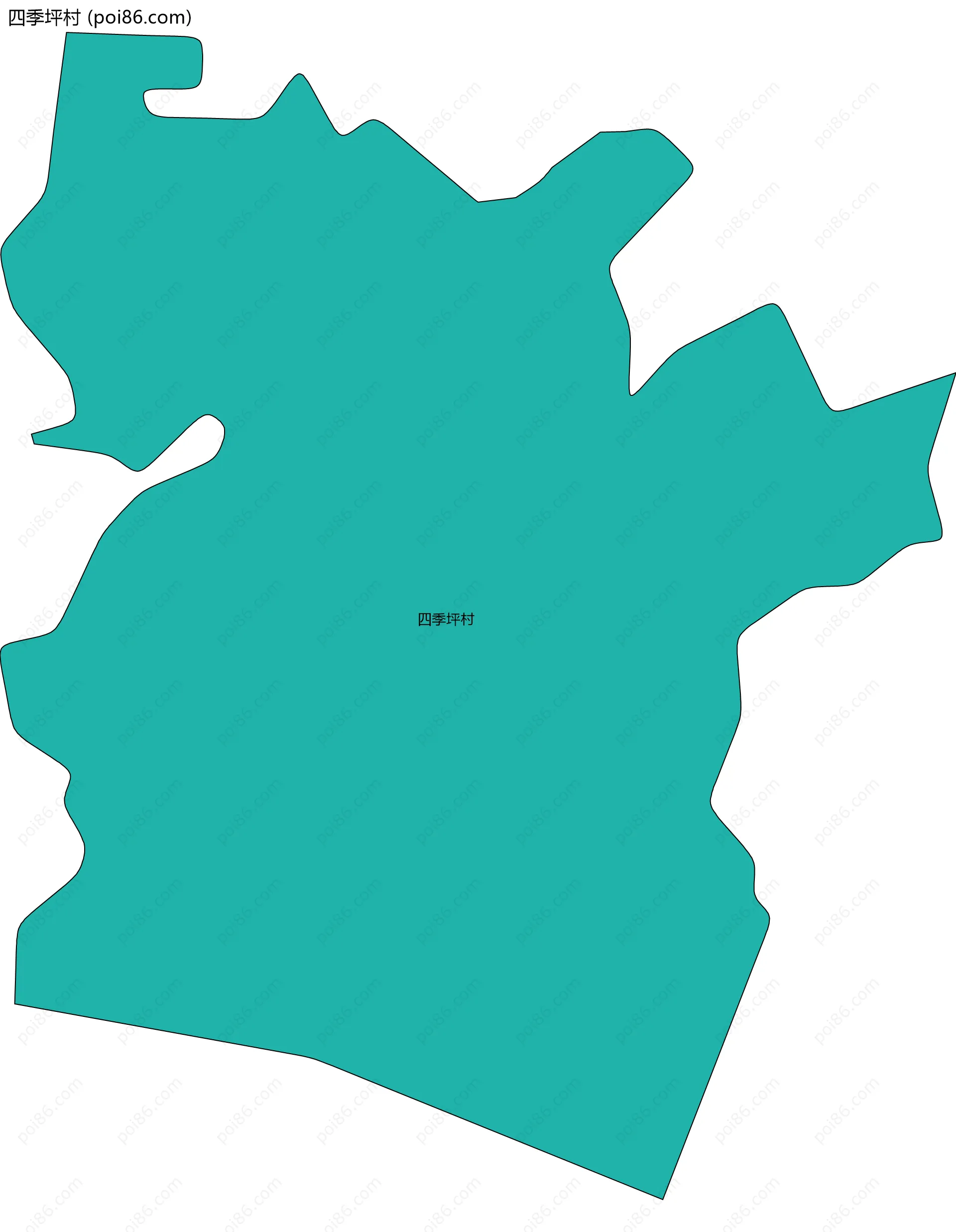 四季坪村边界地图