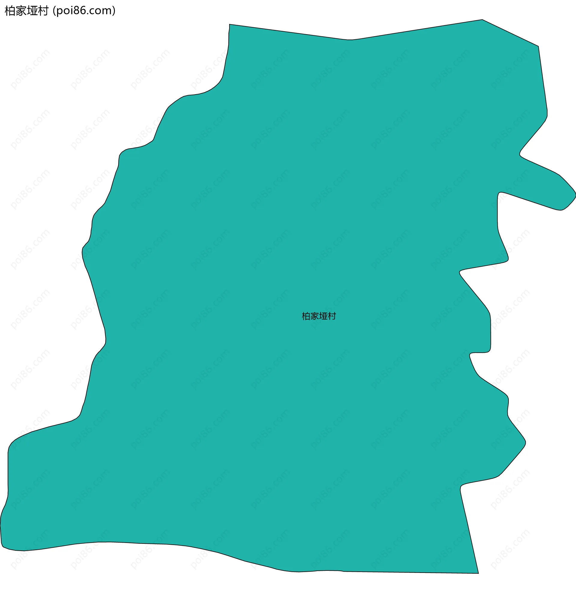 柏家垭村边界地图