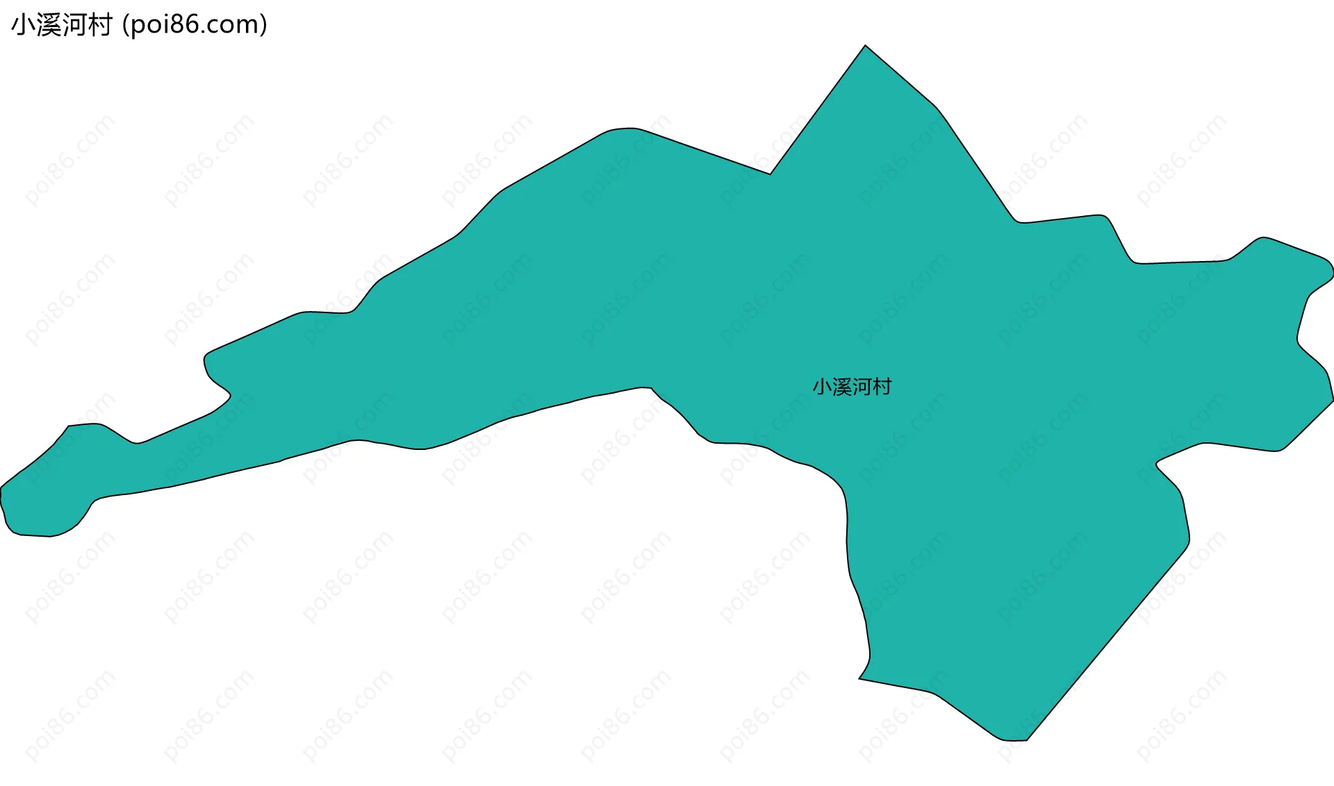 小溪河村边界地图