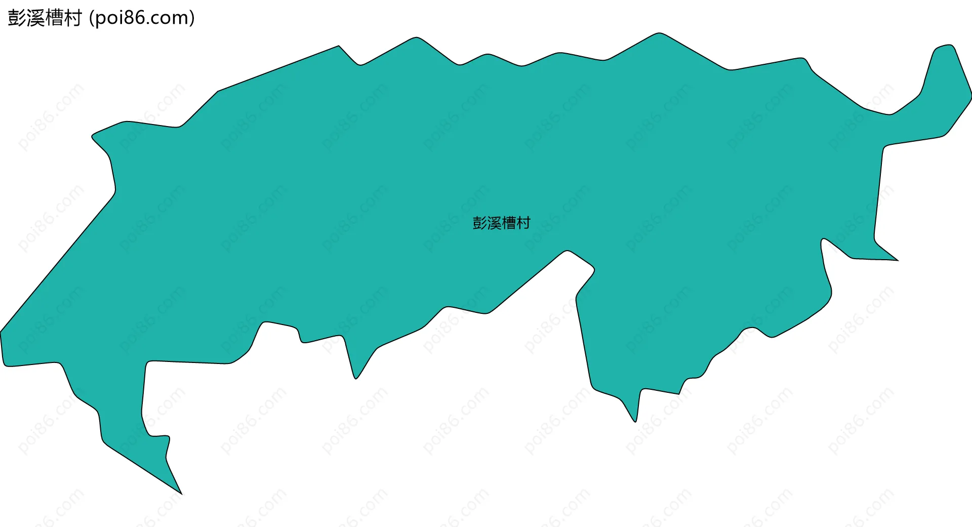 彭溪槽村边界地图