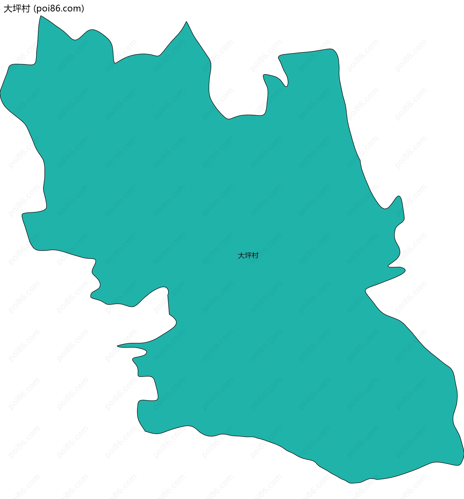 大坪村边界地图