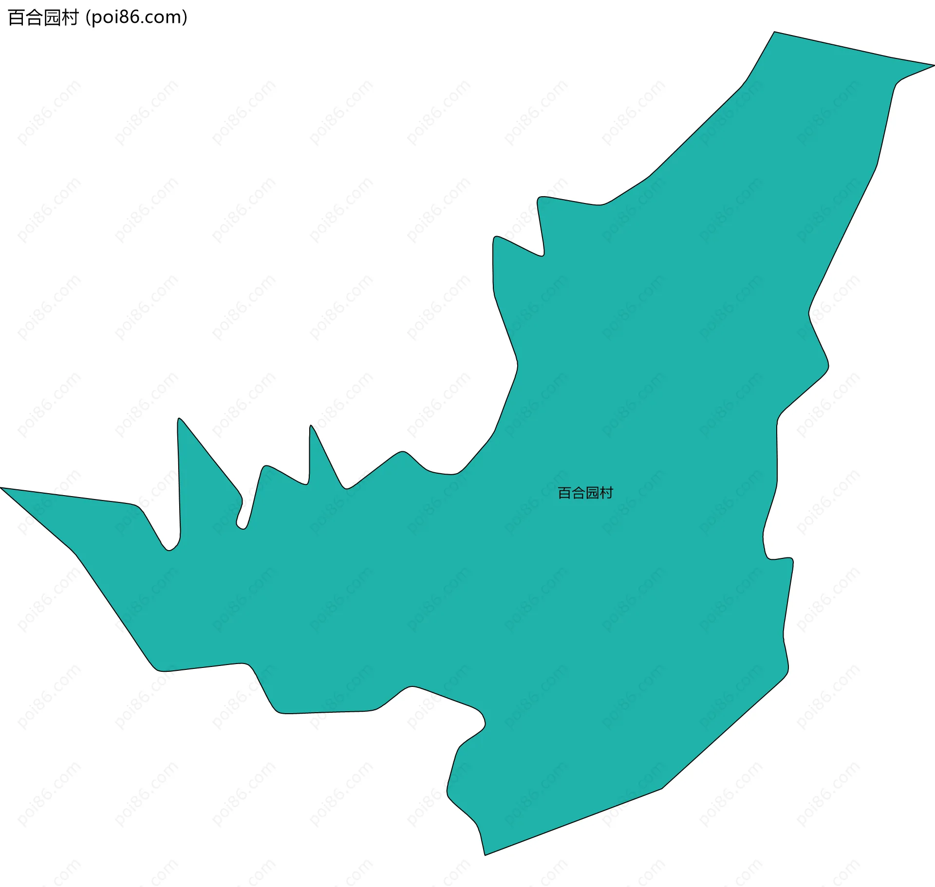 百合园村边界地图