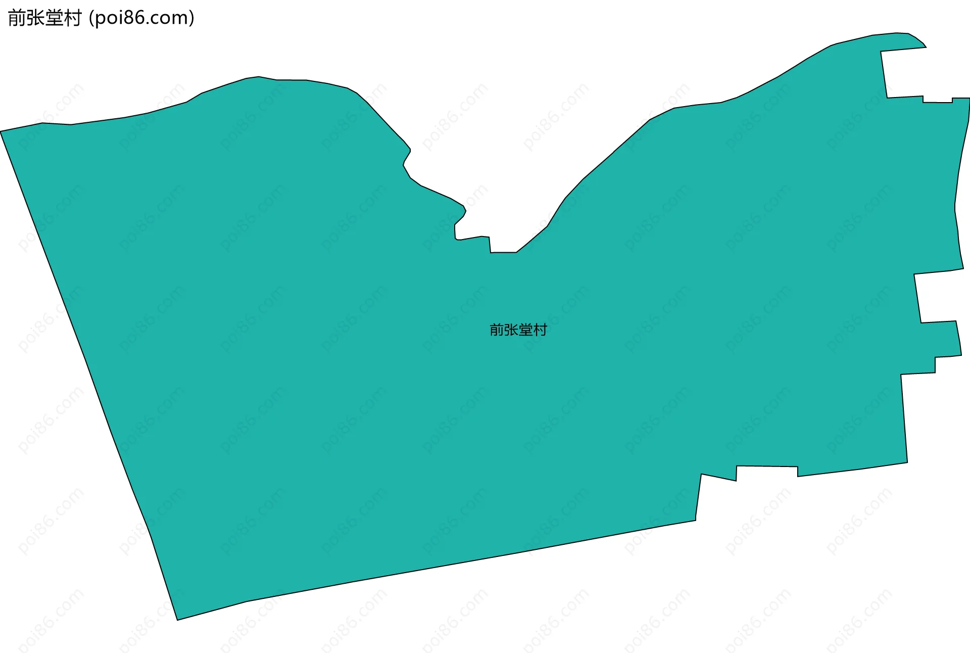 前张堂村边界地图