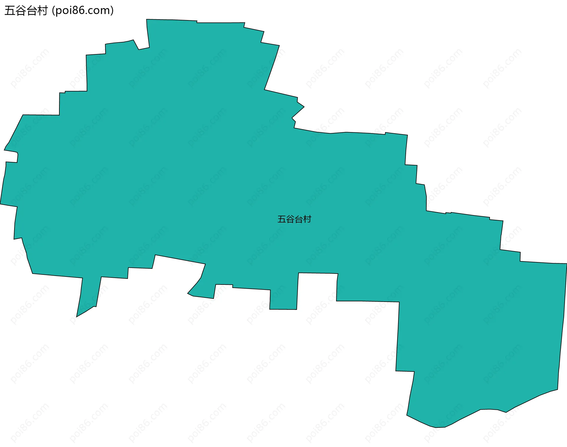 五谷台村边界地图