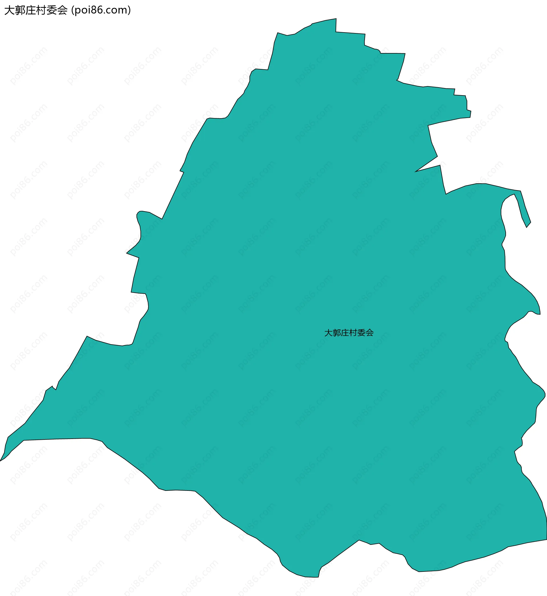 大郭庄村委会边界地图