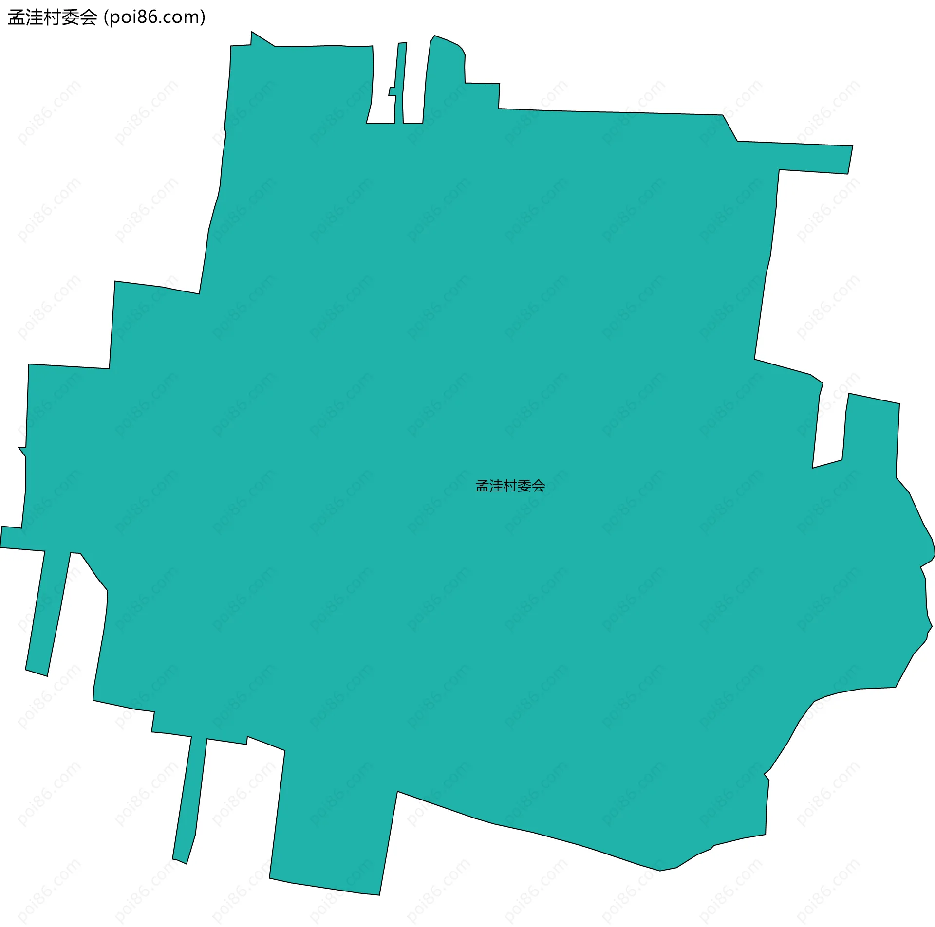 孟洼村委会边界地图