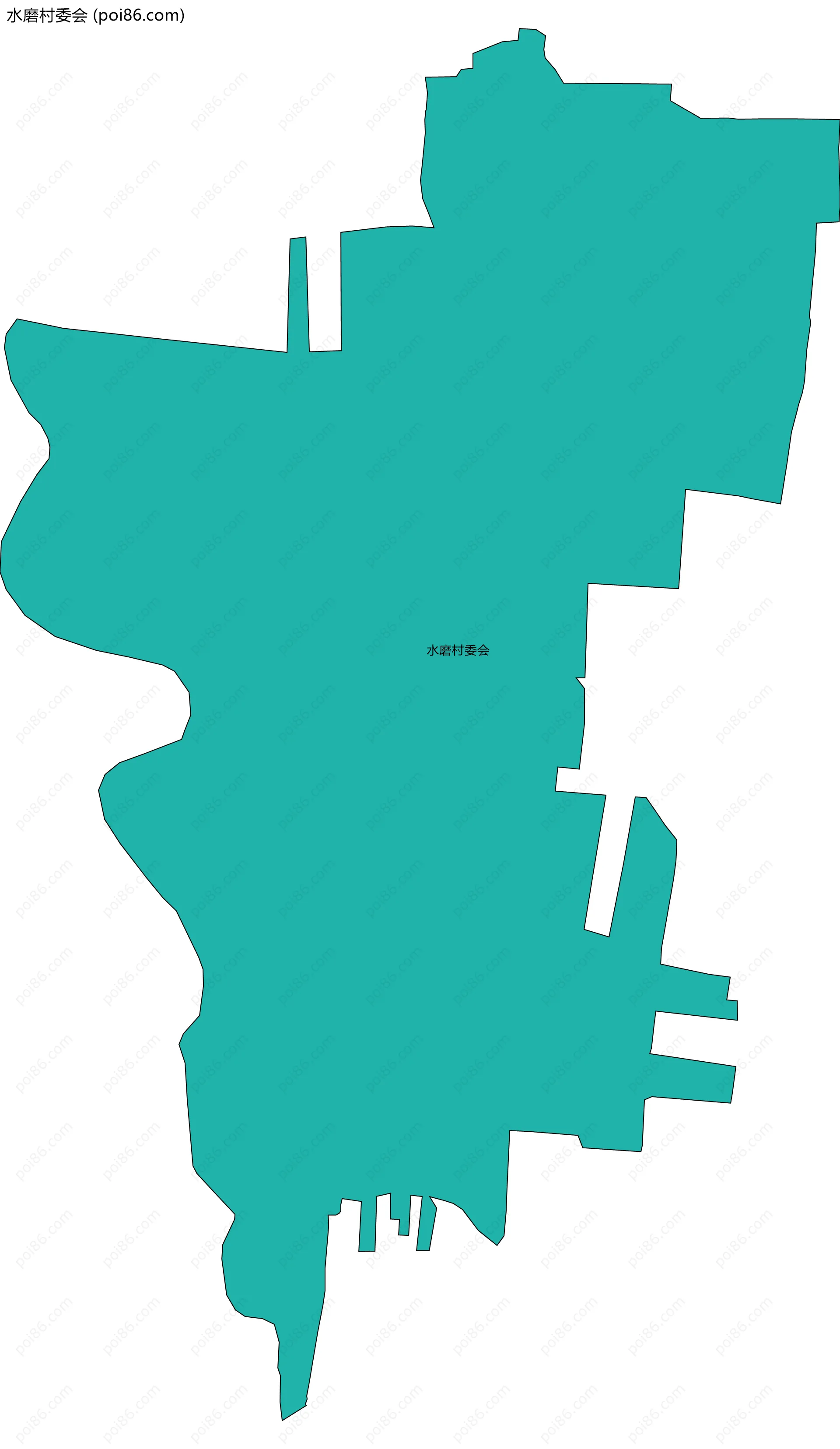 水磨村委会边界地图