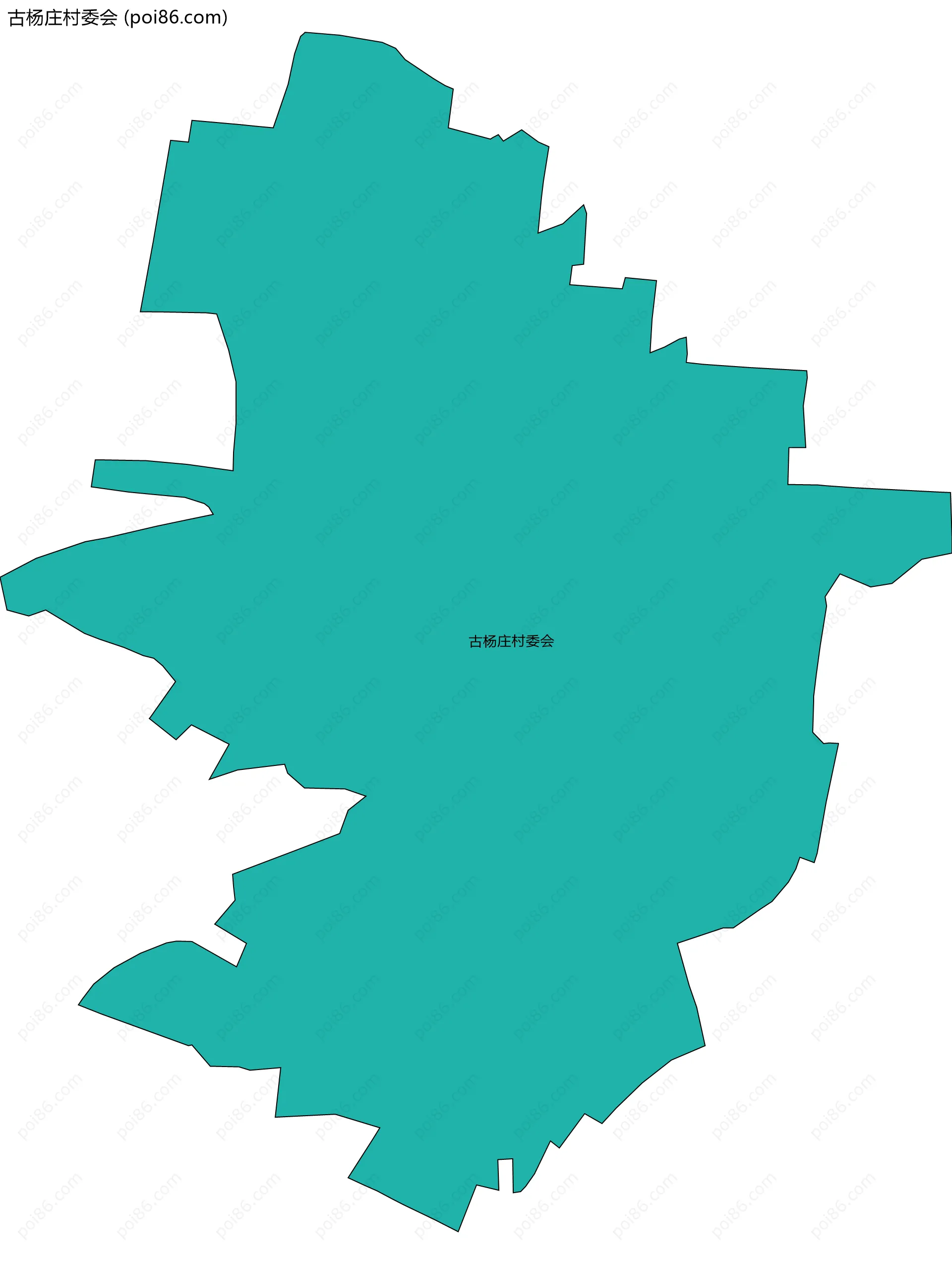 古杨庄村委会边界地图