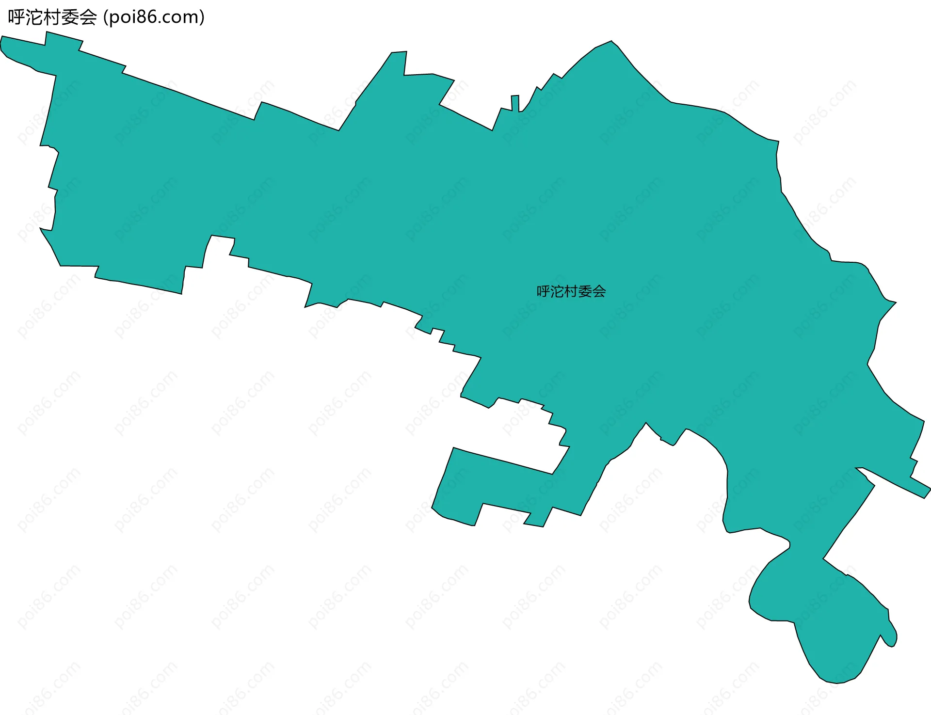 呼沱村委会边界地图