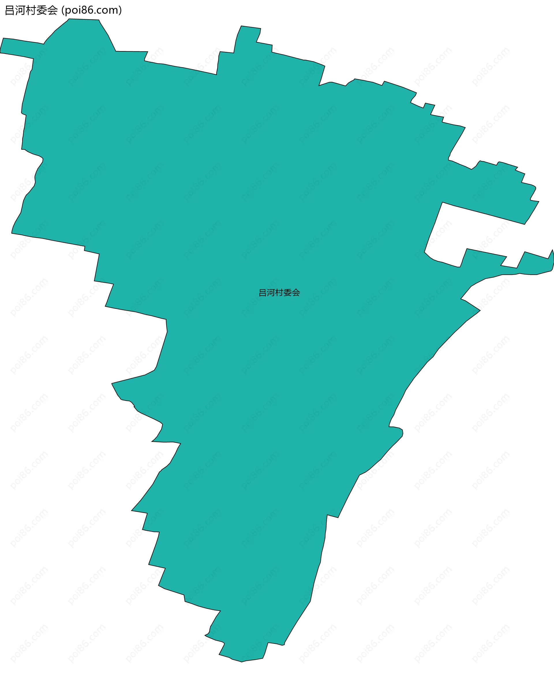 吕河村委会边界地图