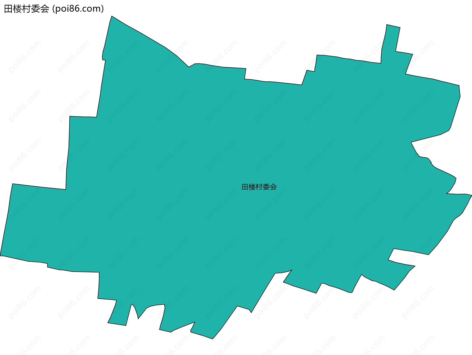 田楼村委会边界地图