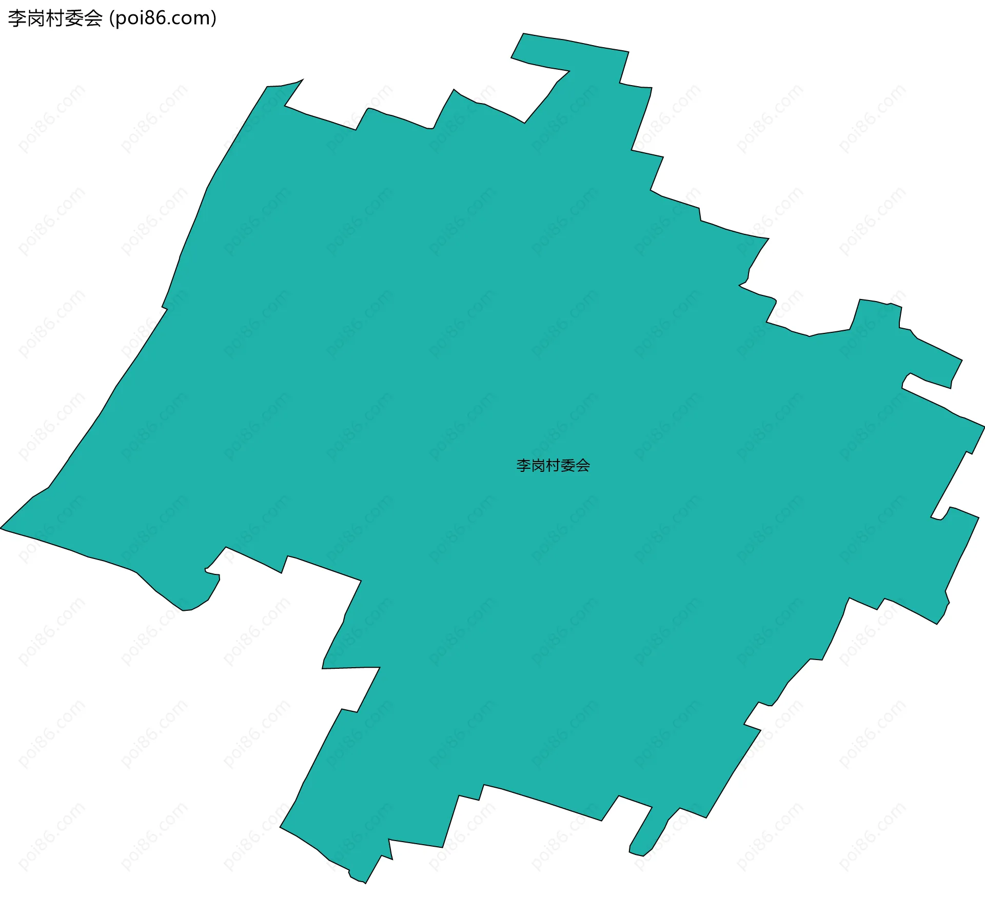 李岗村委会边界地图