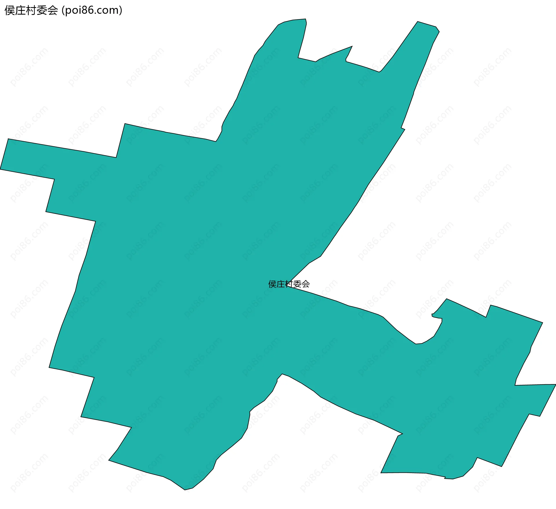 侯庄村委会边界地图