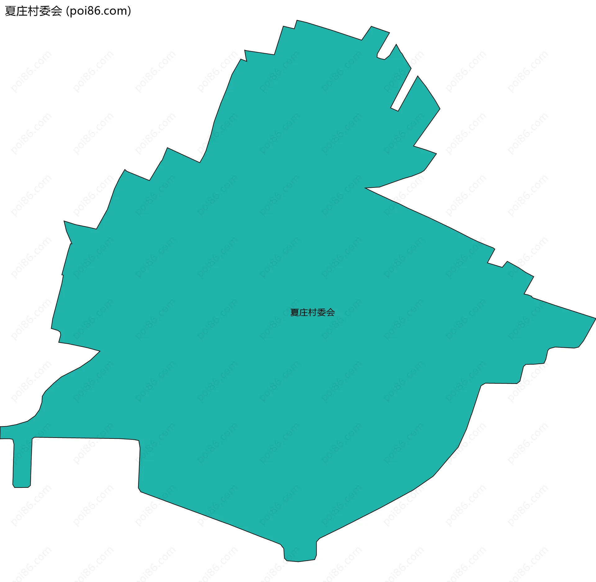 夏庄村委会边界地图