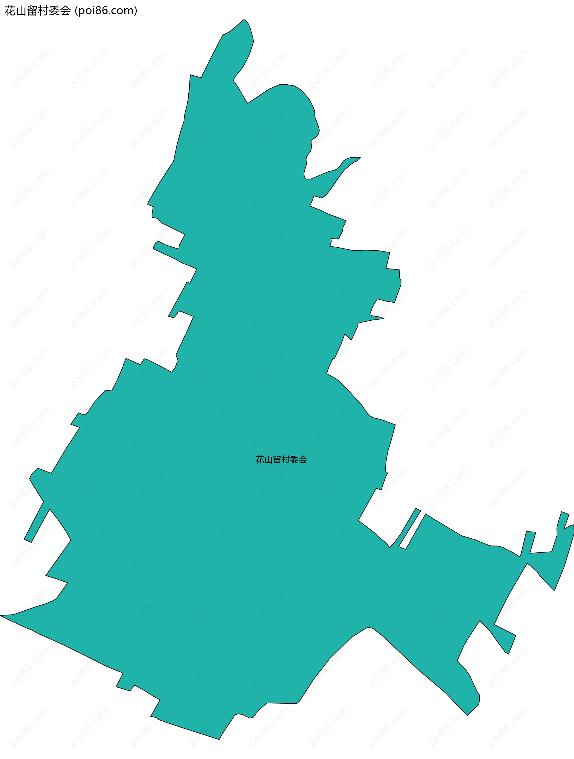 花山留村委会边界地图