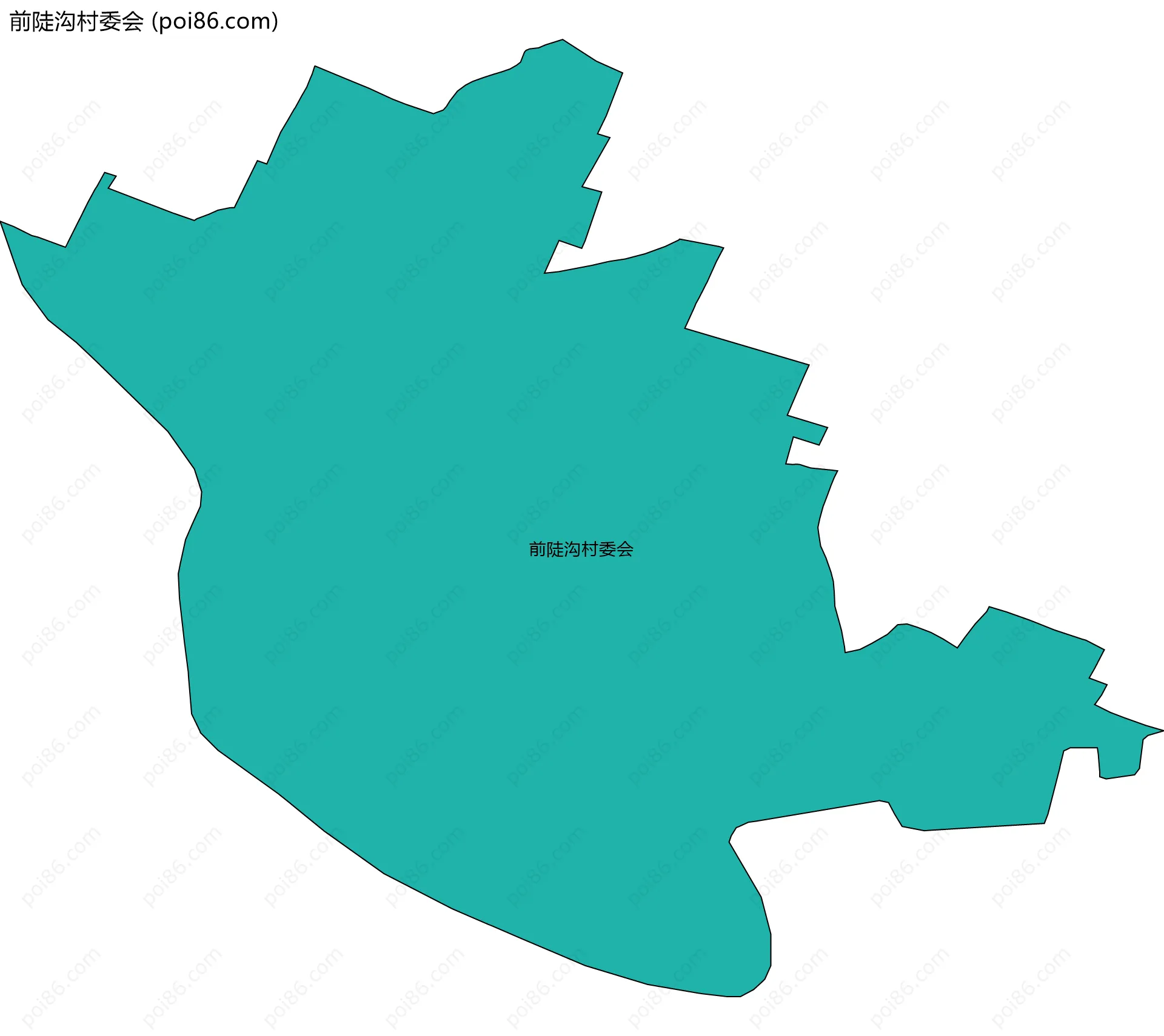 前陡沟村委会边界地图