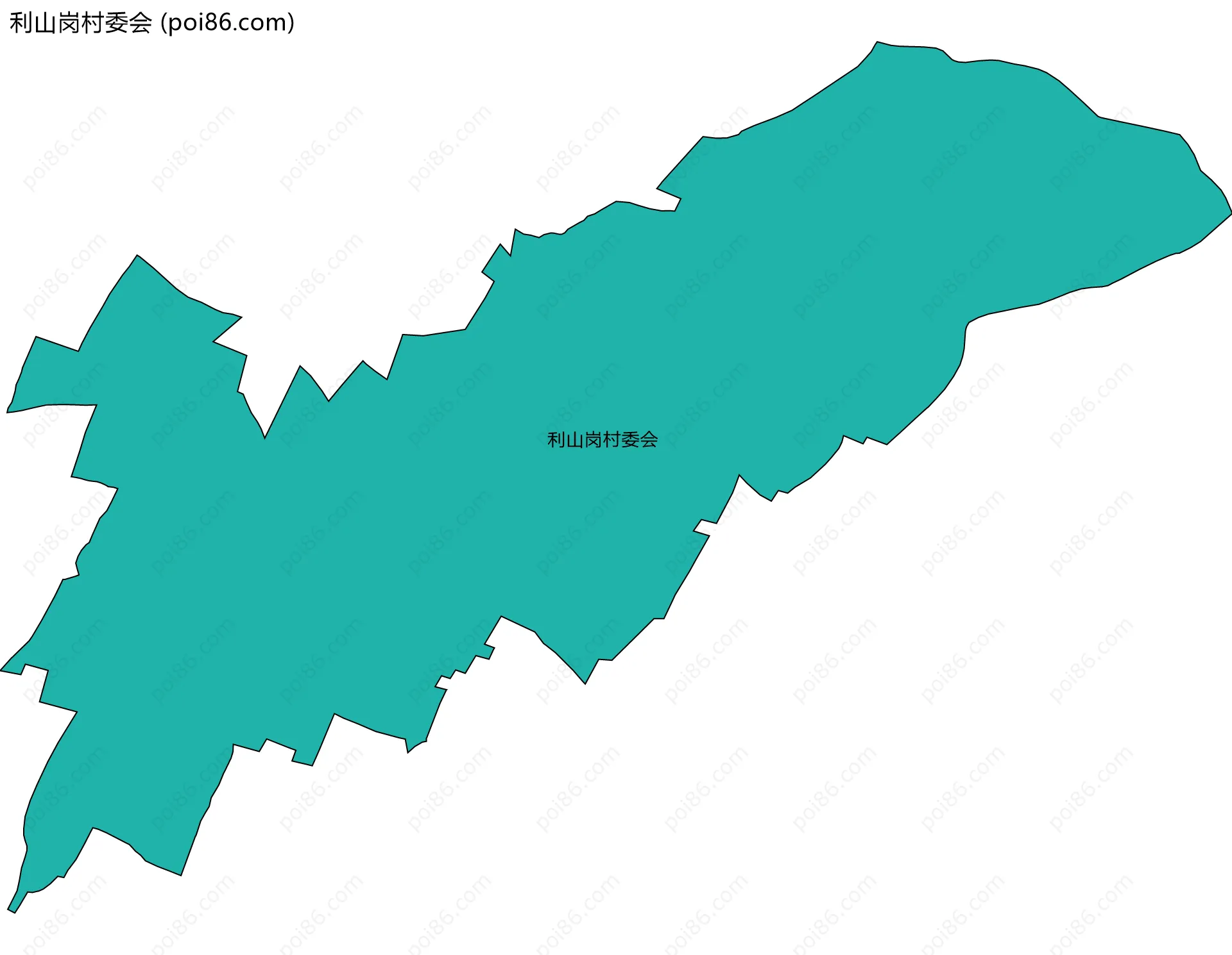 利山岗村委会边界地图