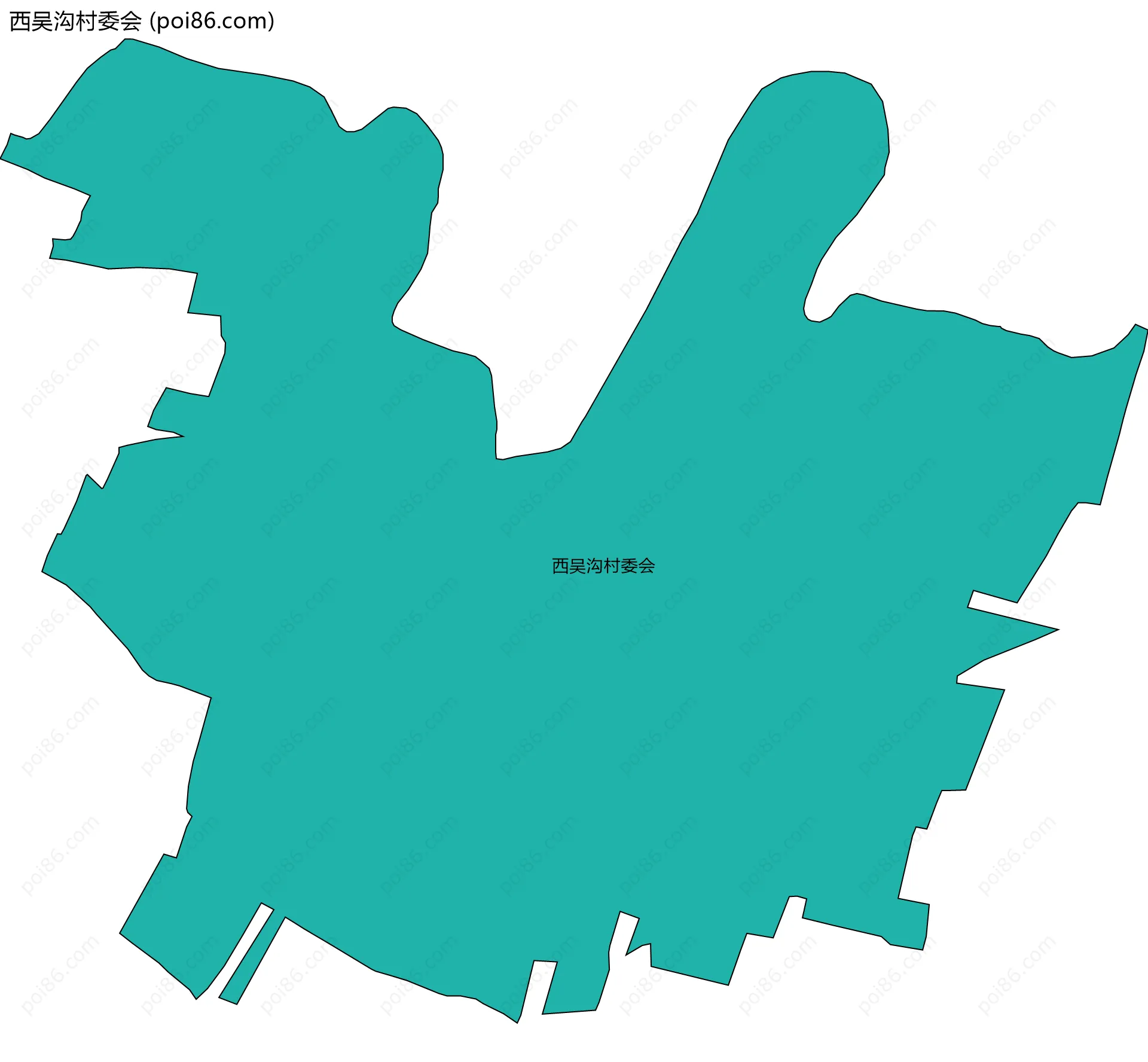 西吴沟村委会边界地图