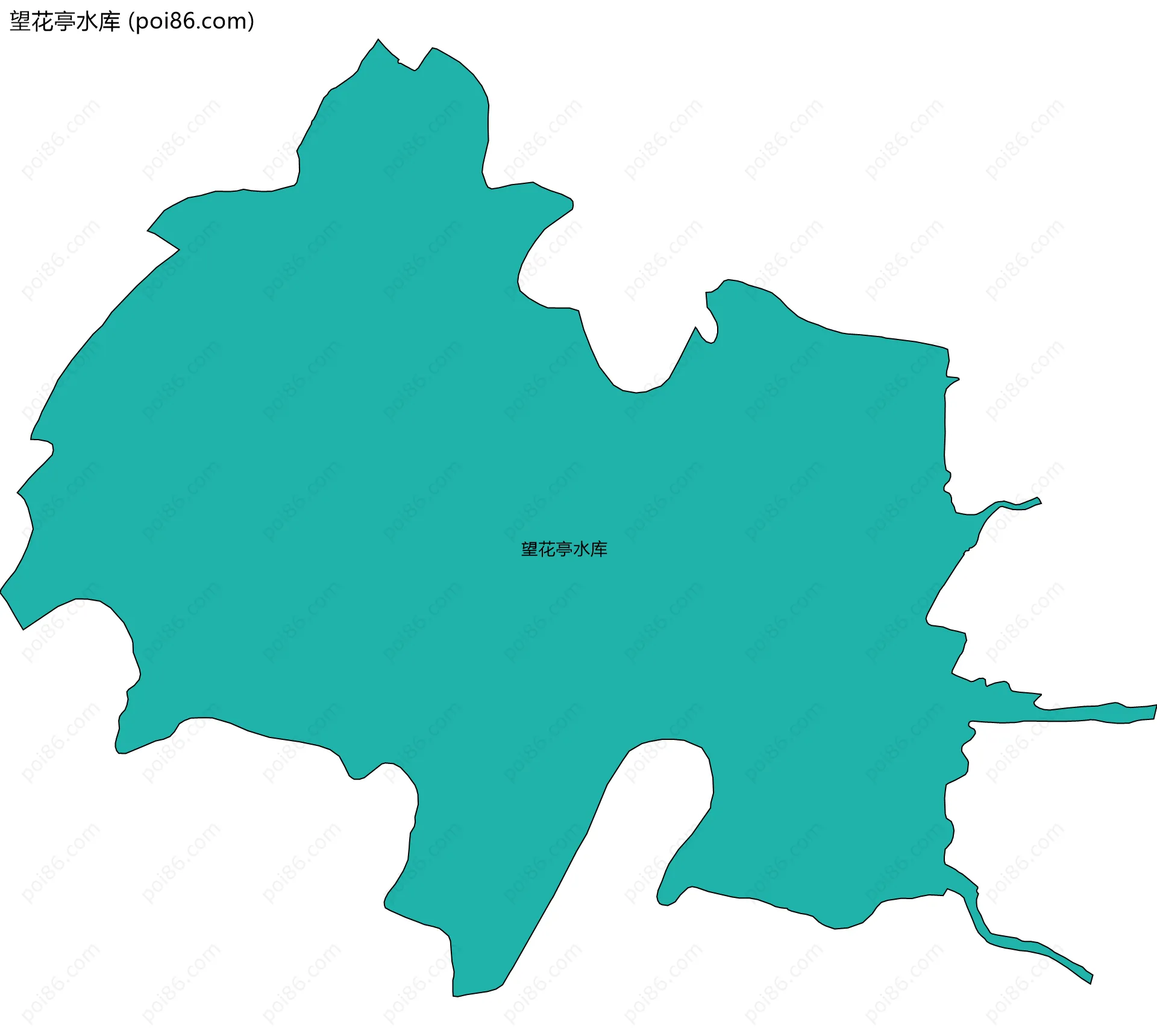 望花亭水库边界地图