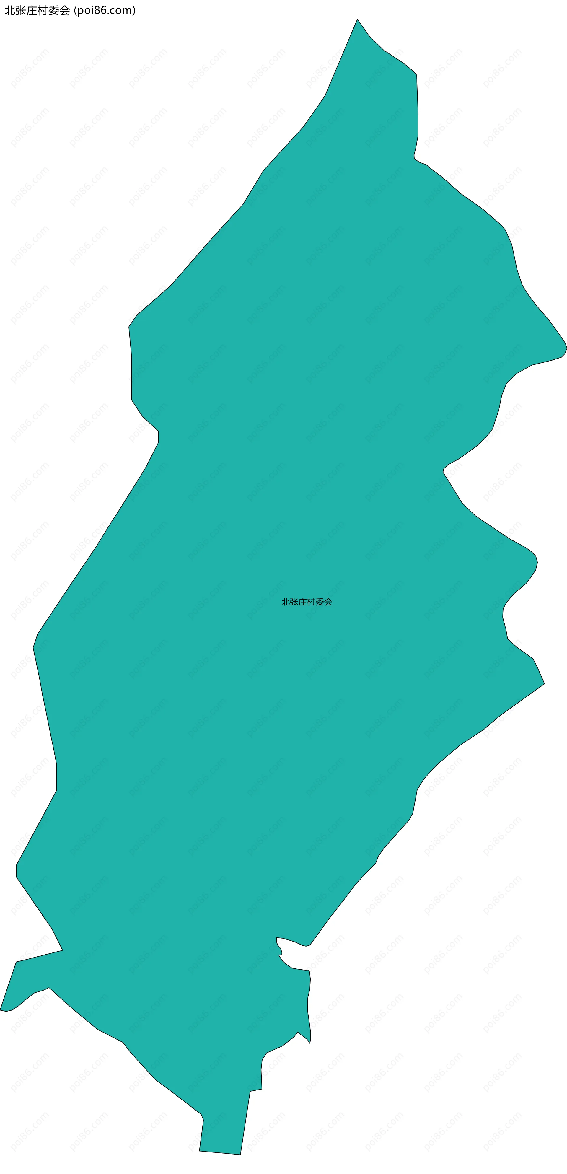 北张庄村委会边界地图