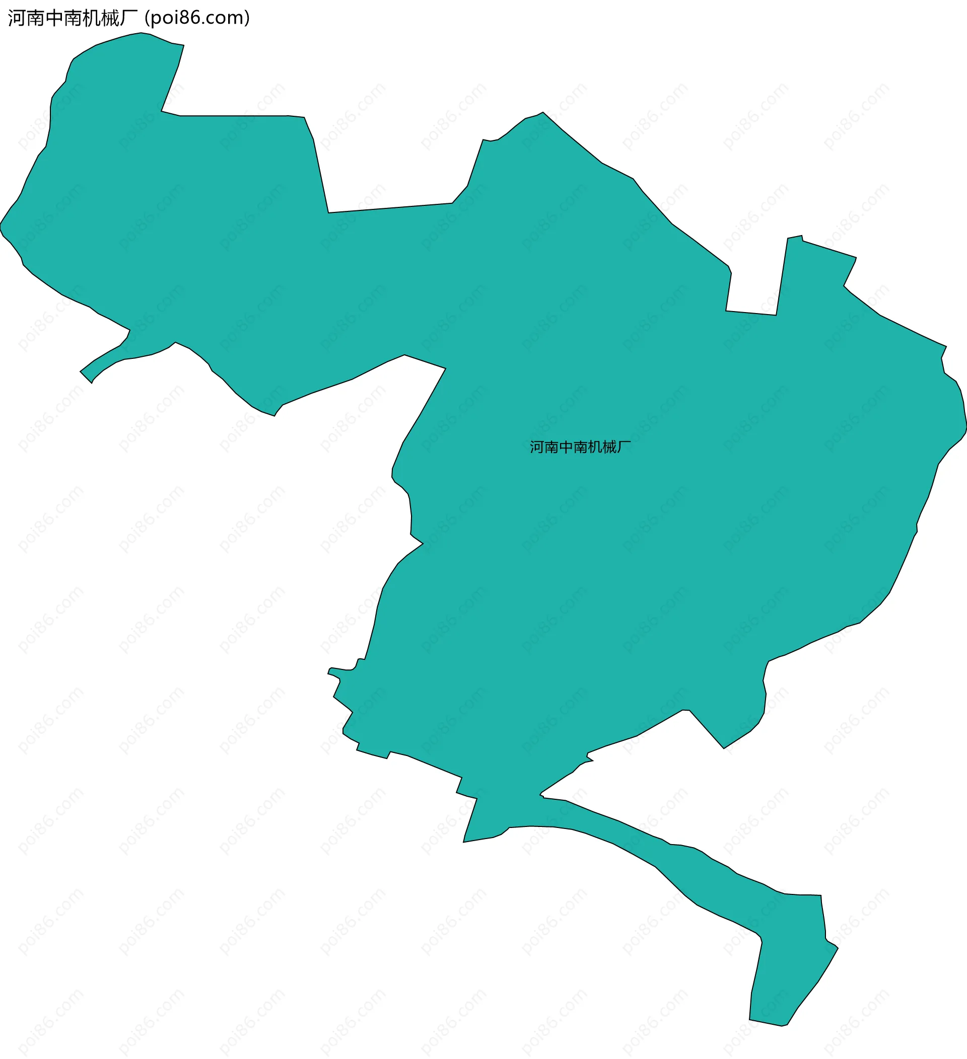 河南中南机械厂边界地图