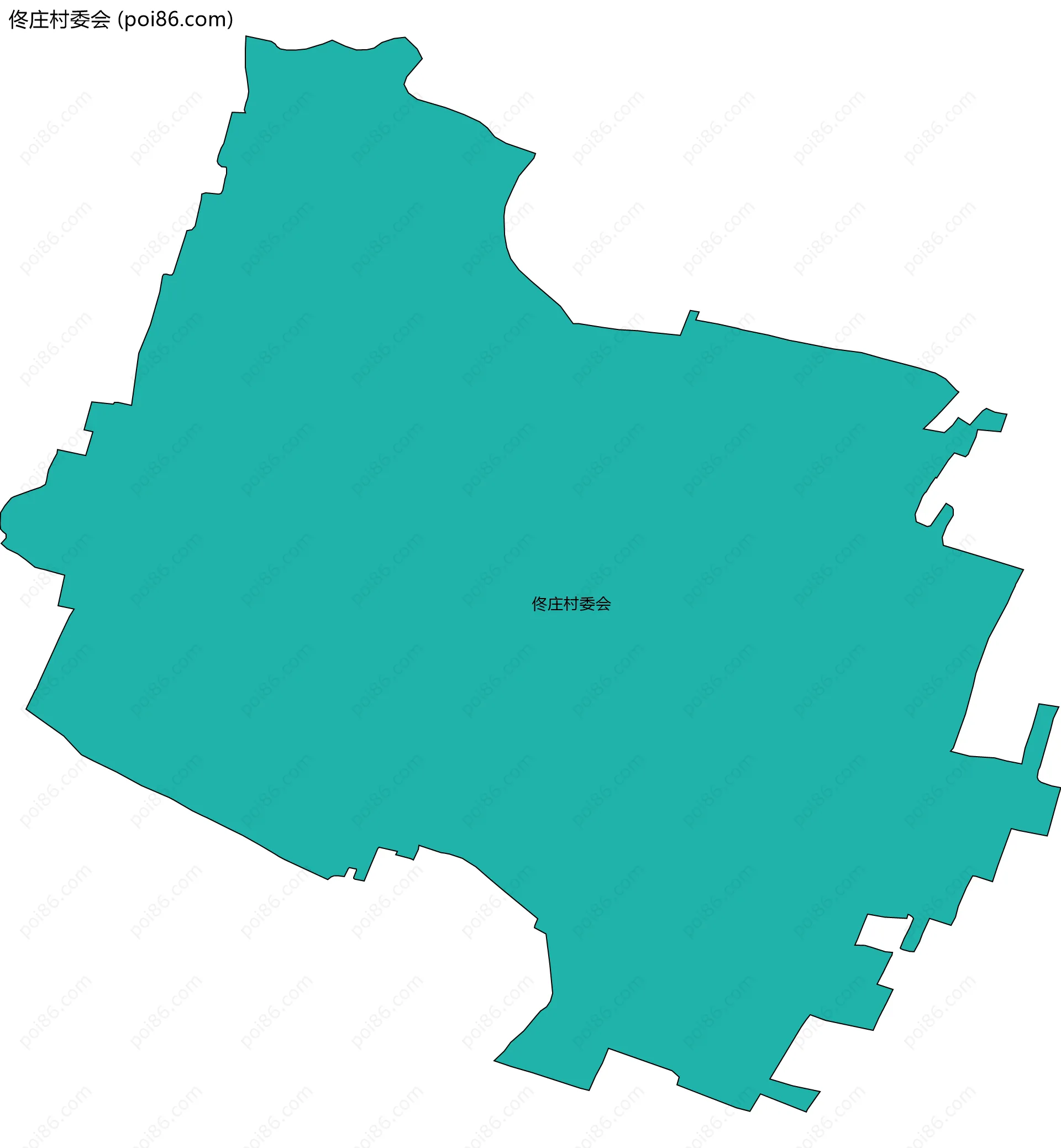 佟庄村委会边界地图