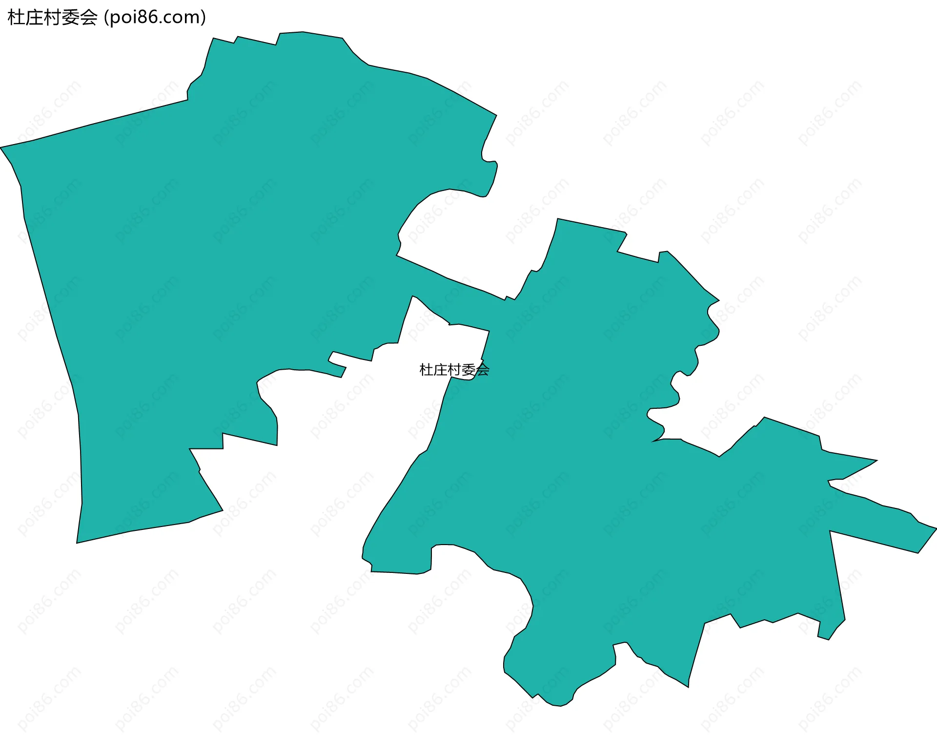 杜庄村委会边界地图