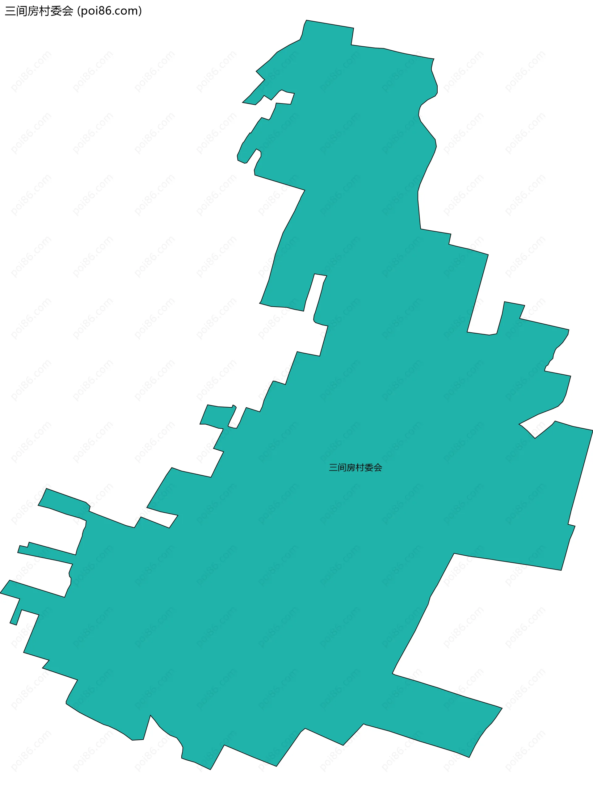 三间房村委会边界地图
