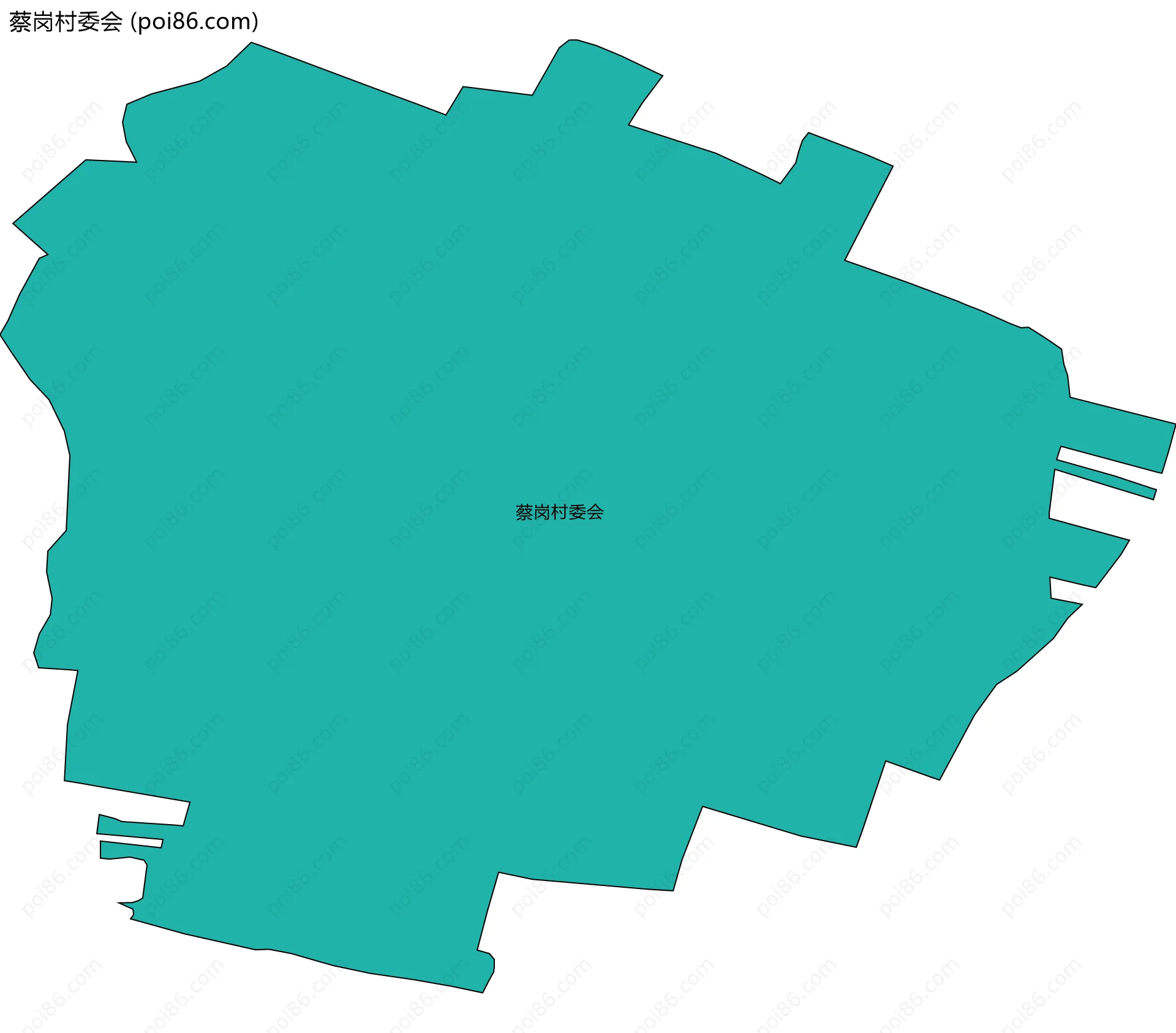 蔡岗村委会边界地图