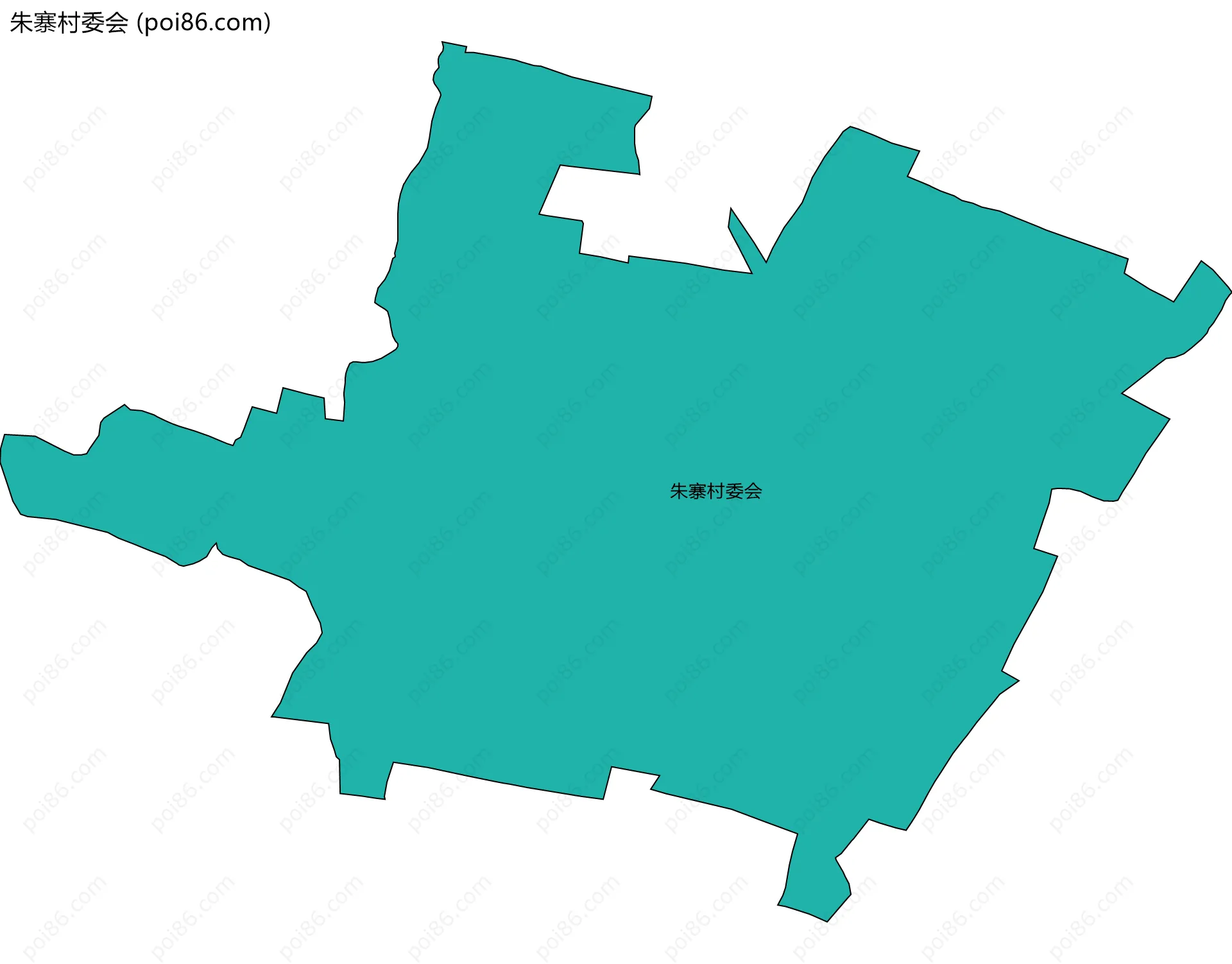 朱寨村委会边界地图