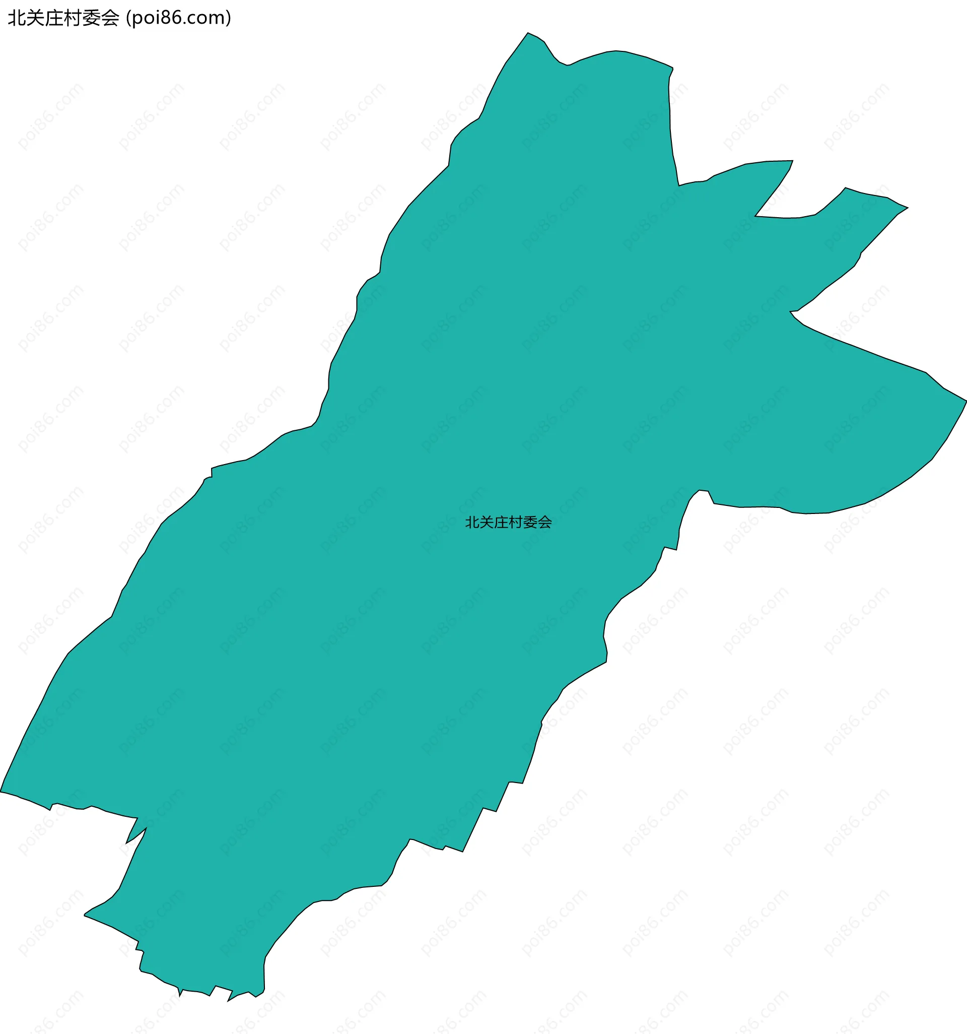 北关庄村委会边界地图