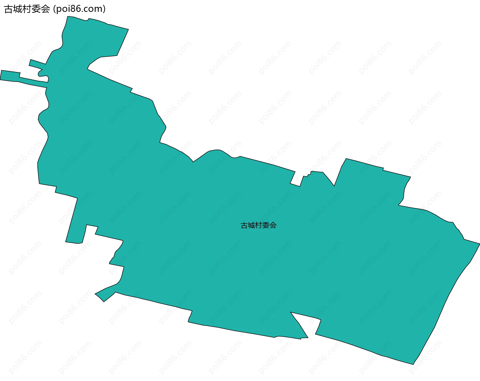 古城村委会边界地图