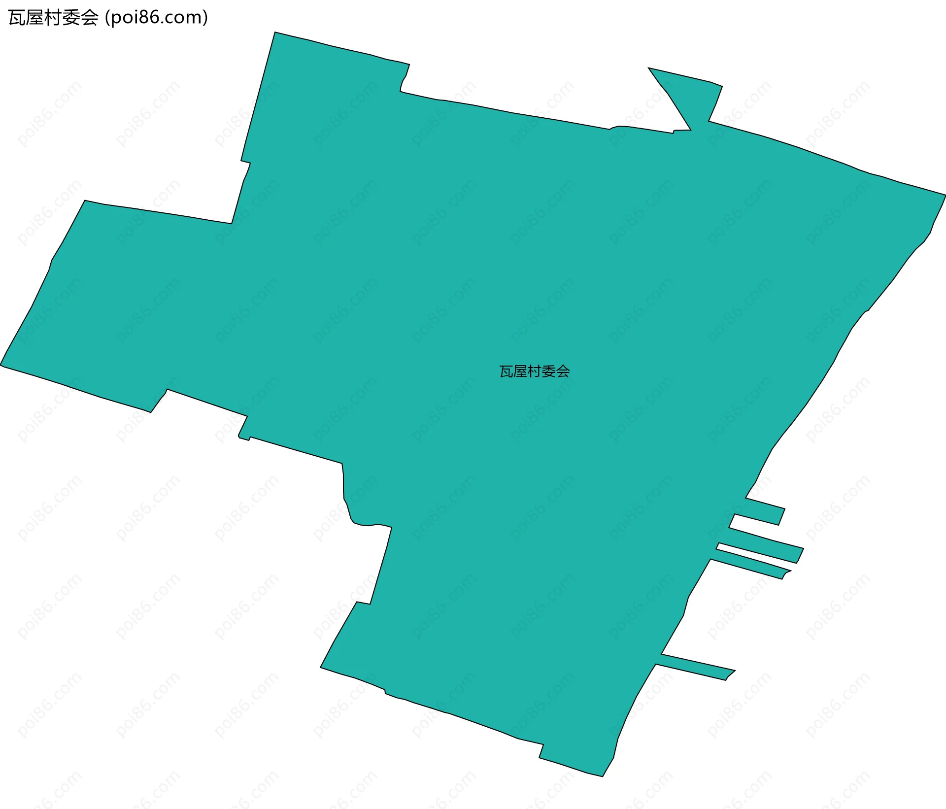 瓦屋村委会边界地图