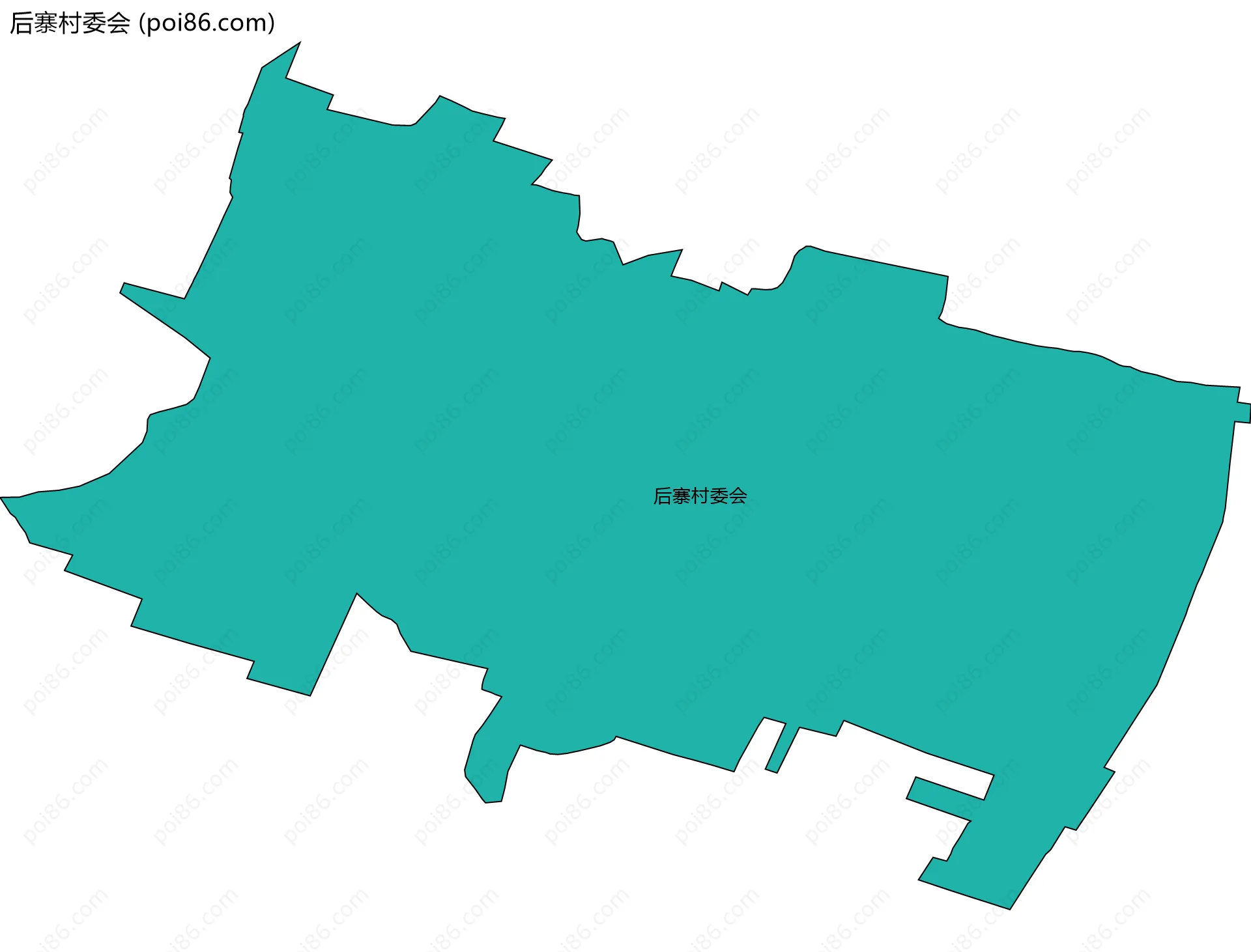 后寨村委会边界地图