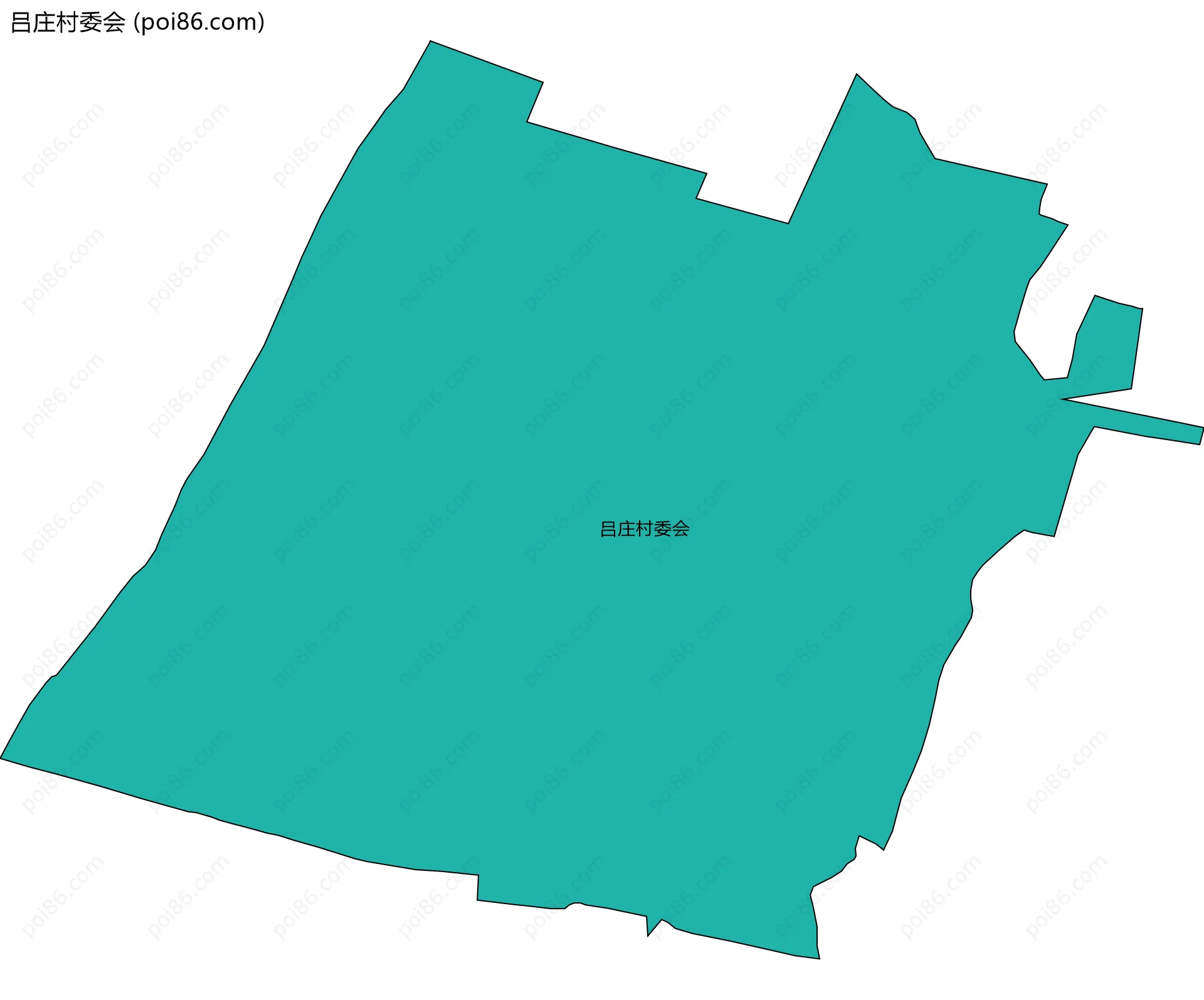 吕庄村委会边界地图