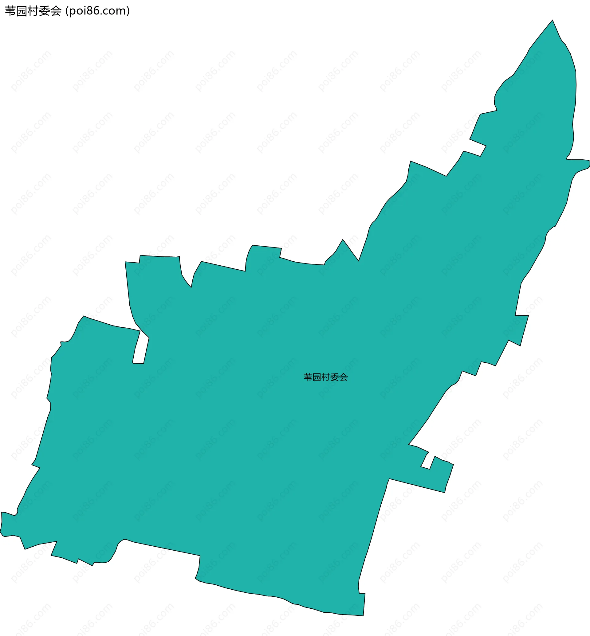 苇园村委会边界地图