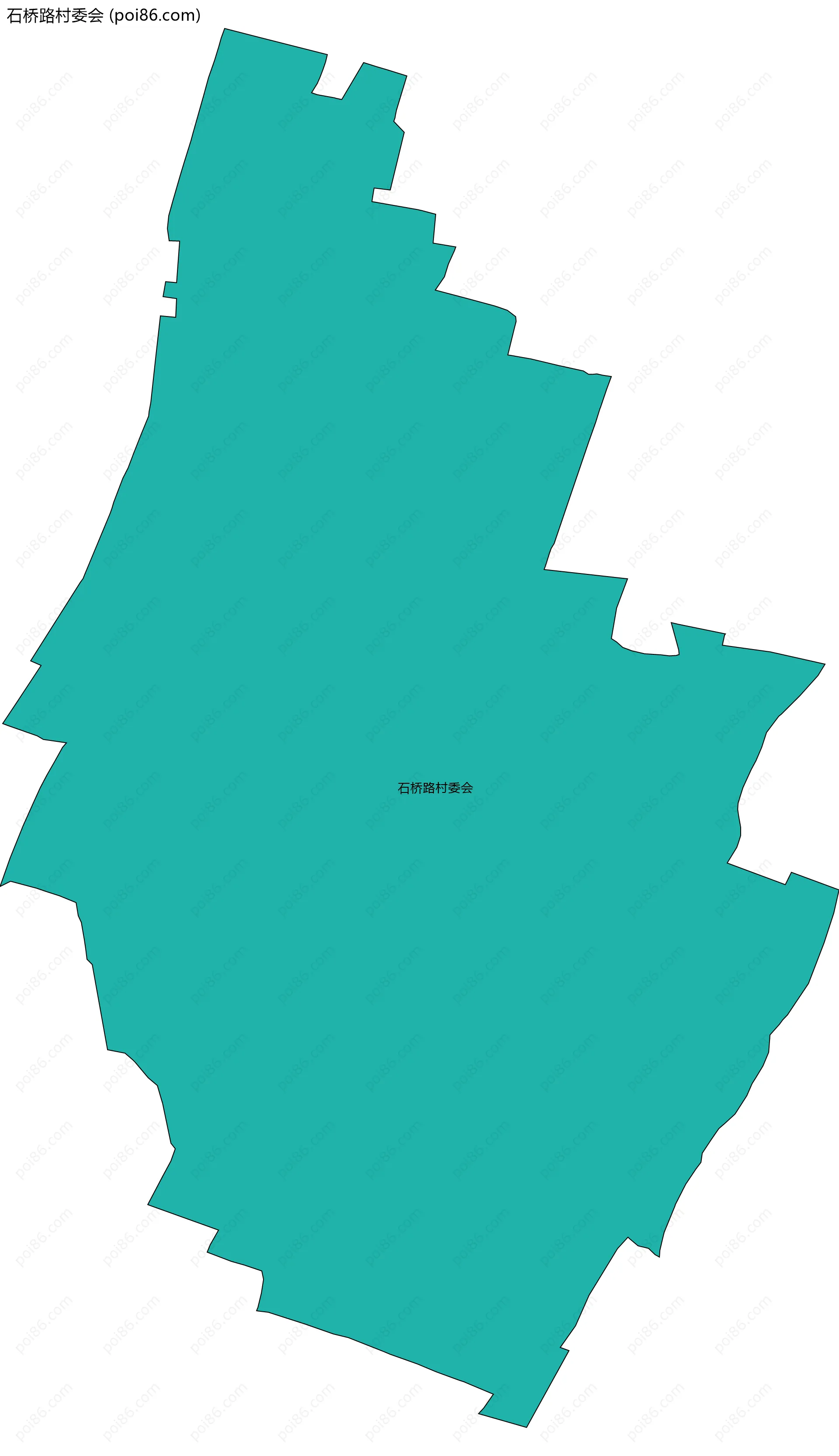 石桥路村委会边界地图